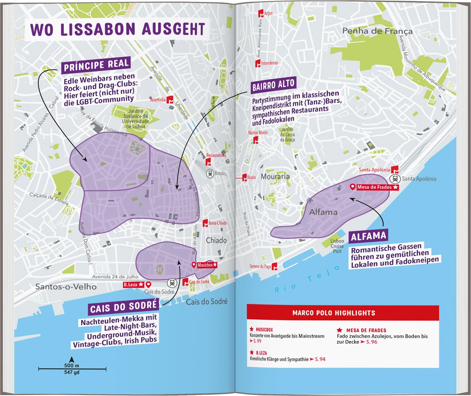Beispielinhalt (Bild) MARCO POLO Reiseführer Lissabon