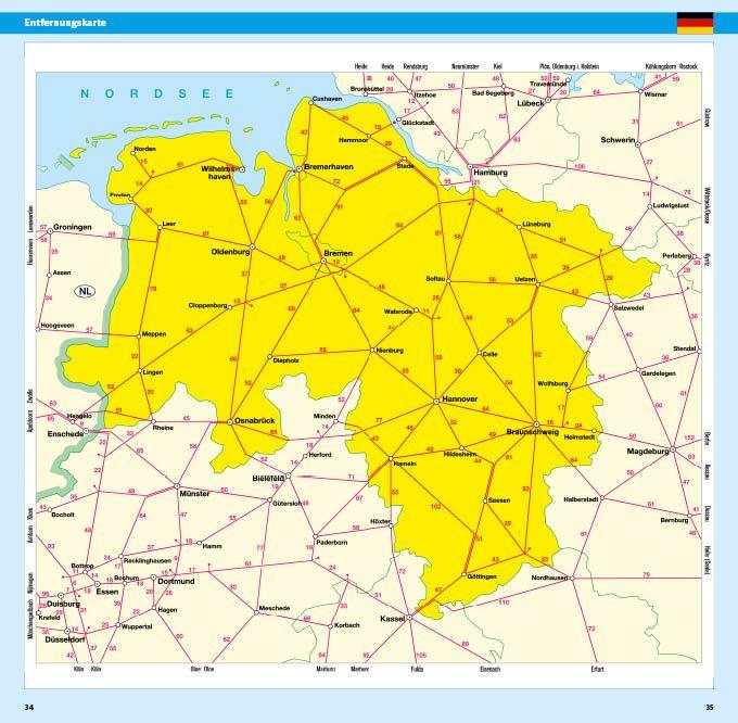 Beispielinhalt (Bild) ADAC Bundesländerkarte Deutschland 03 Niedersachsen, Bremen 1:300.000