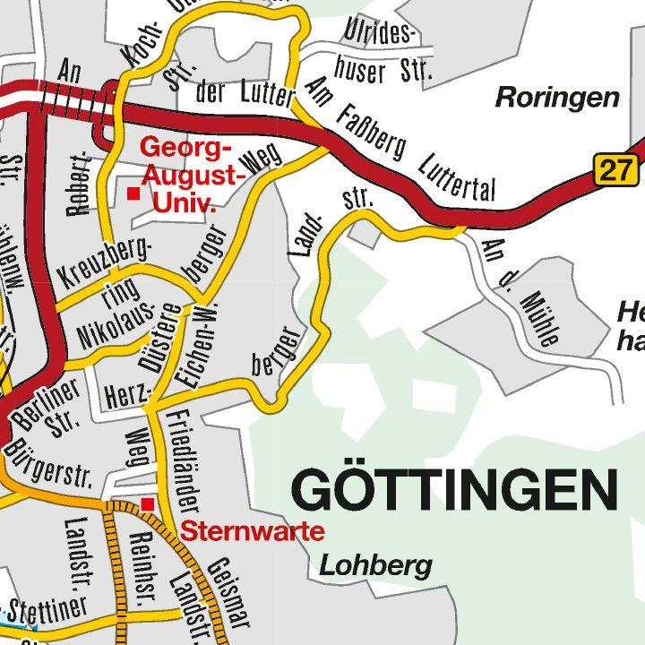 Beispielinhalt (Bild) ADAC Bundesländerkarte Deutschland 03 Niedersachsen, Bremen 1:300.000