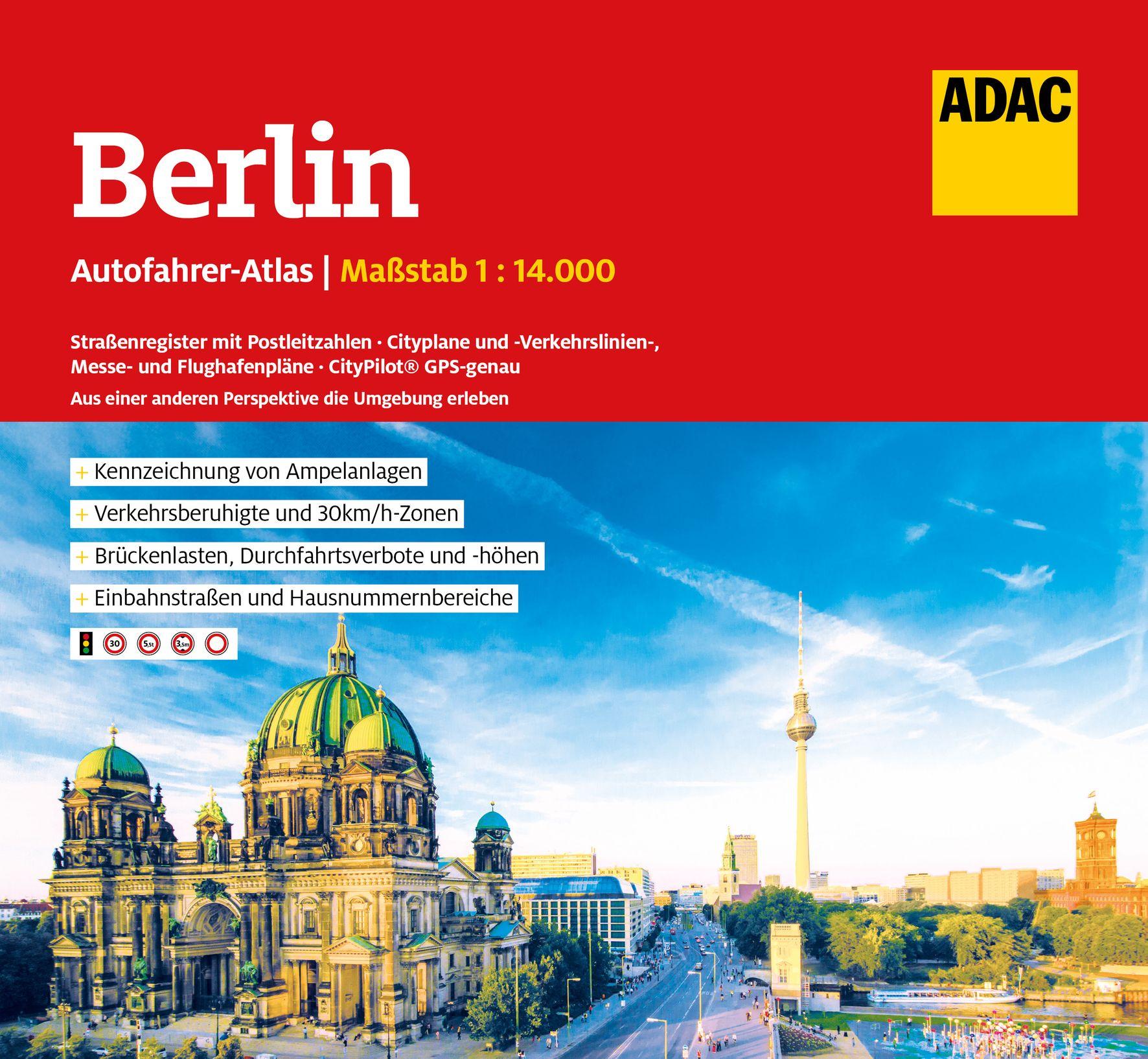 Vorderes Coverbild ADAC Autofahreratlas Berlin 1:14.000