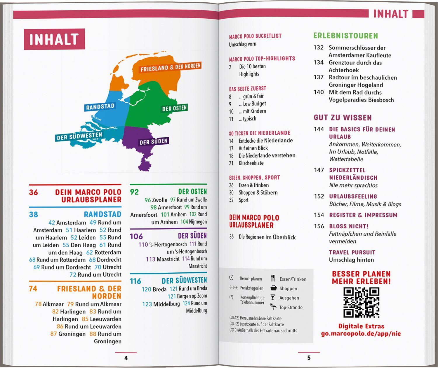 Beispielinhalt (Bild) MARCO POLO Reiseführer Niederlande