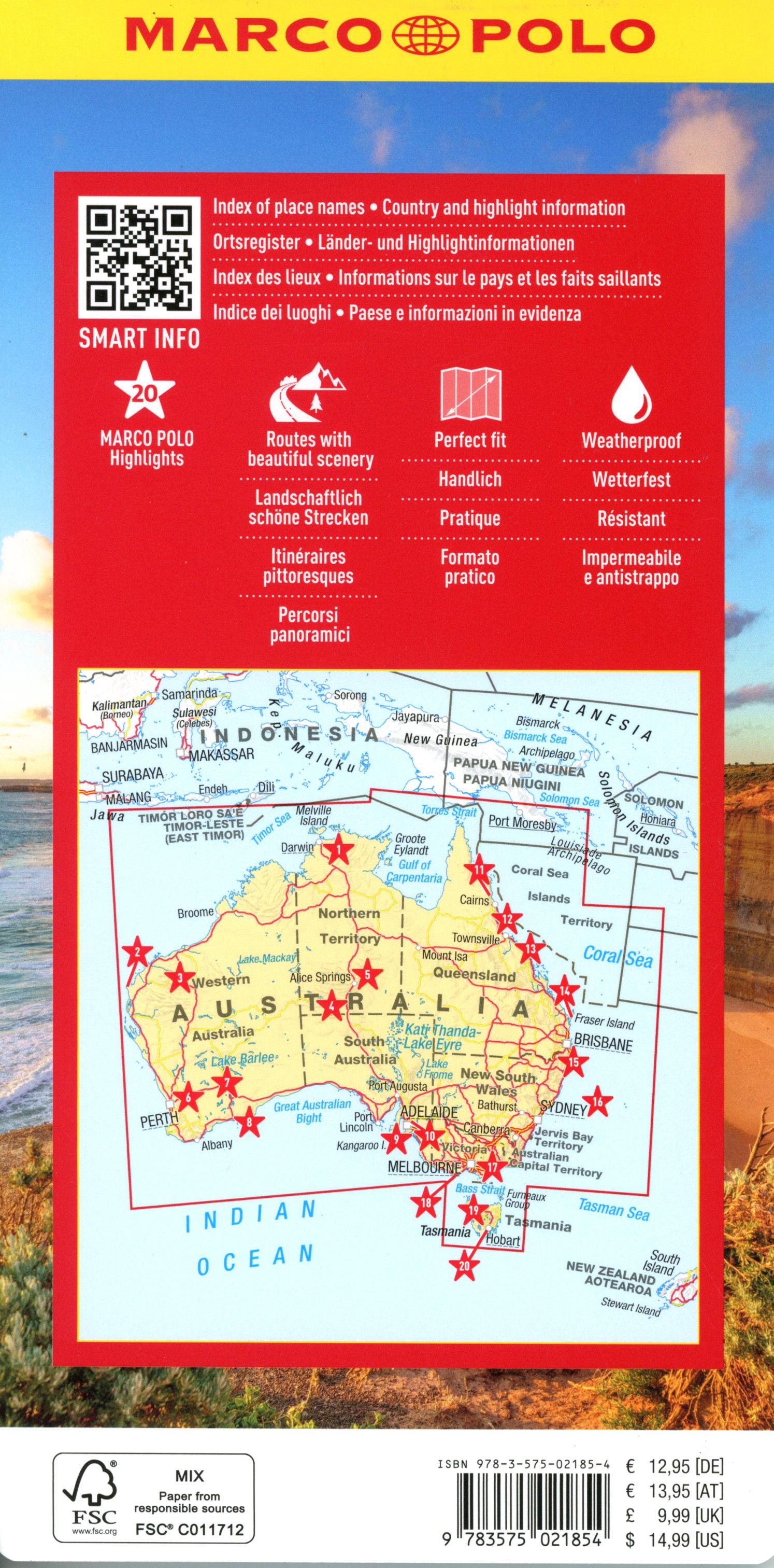 Beispielinhalt (Bild) MARCO POLO Reisekarte Australien 1:4 Mio.