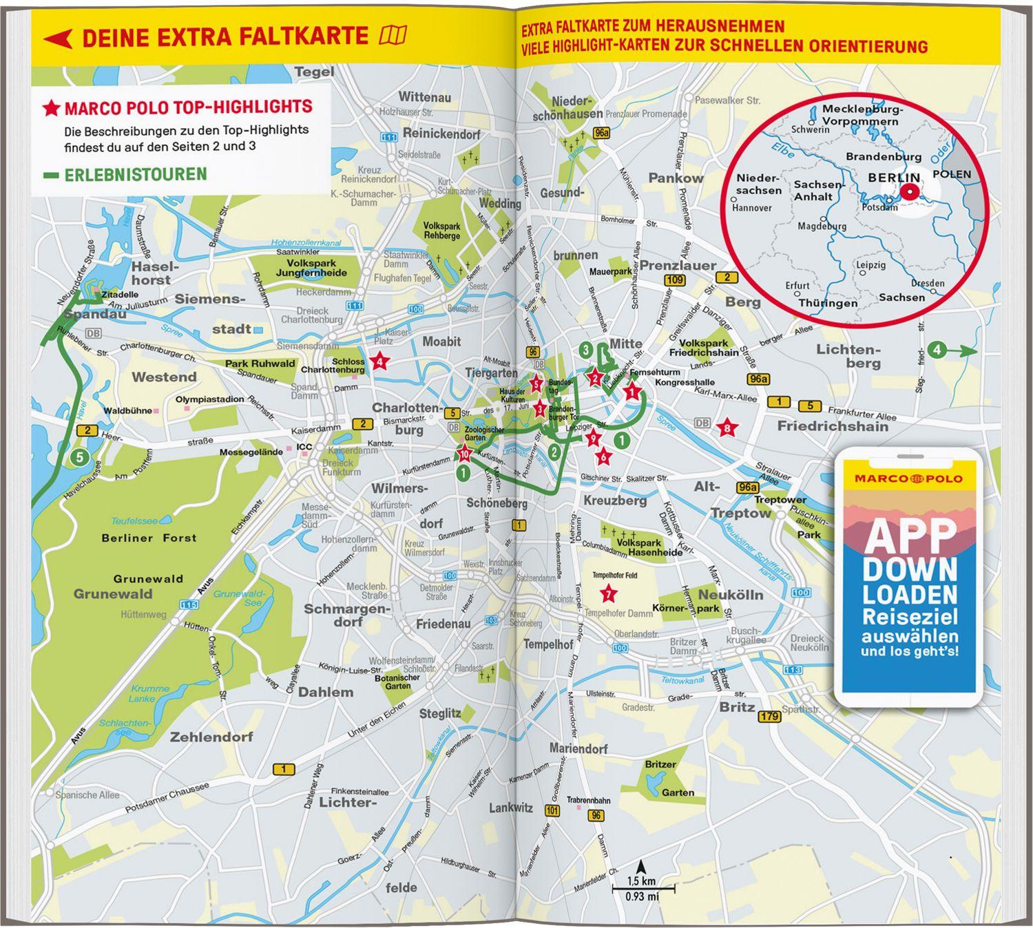 Beispielinhalt (Bild) MARCO POLO Reiseführer Berlin