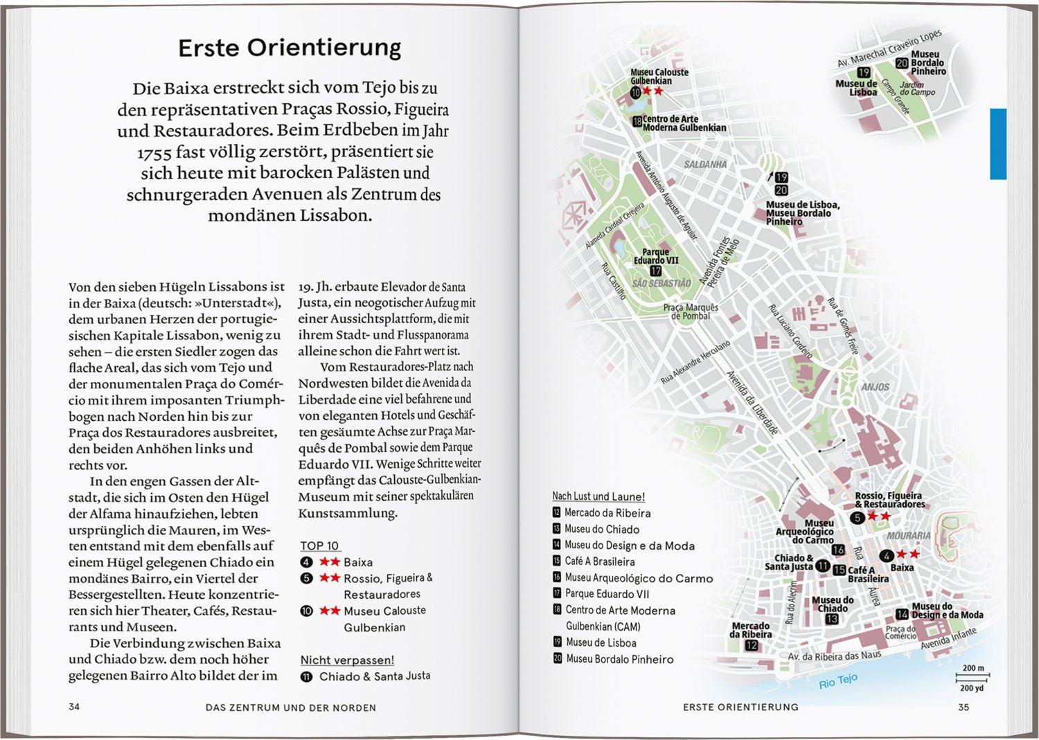 Beispielinhalt (Bild) Baedeker SMART Reiseführer Lissabon