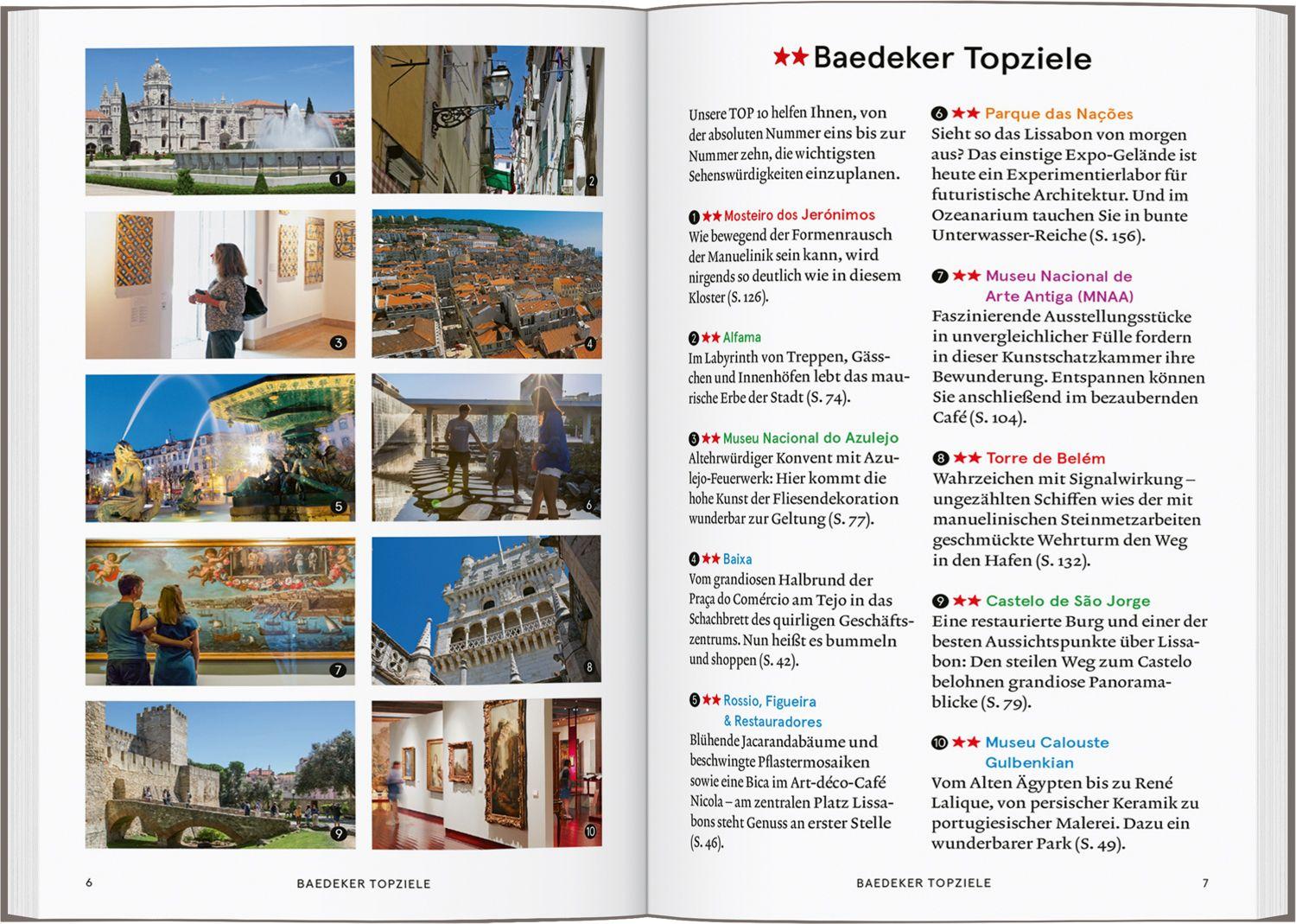 Beispielinhalt (Bild) Baedeker SMART Reiseführer Lissabon