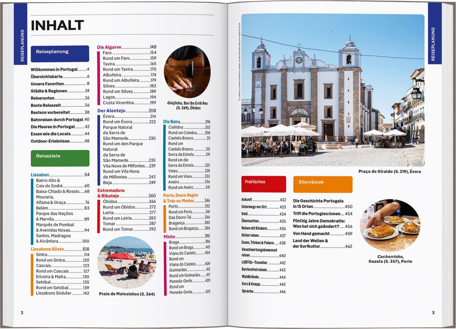 Beispielinhalt (Bild) LONELY PLANET Reiseführer Portugal