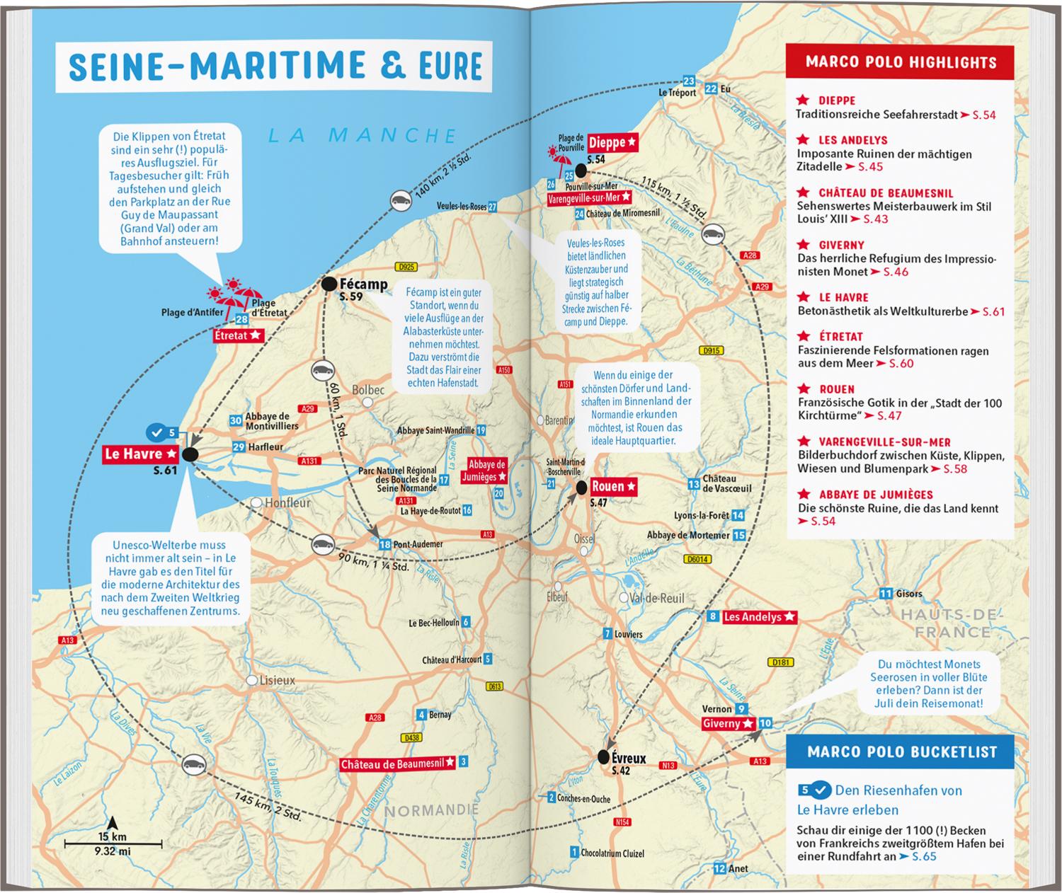Beispielinhalt (Bild) MARCO POLO Reiseführer Normandie