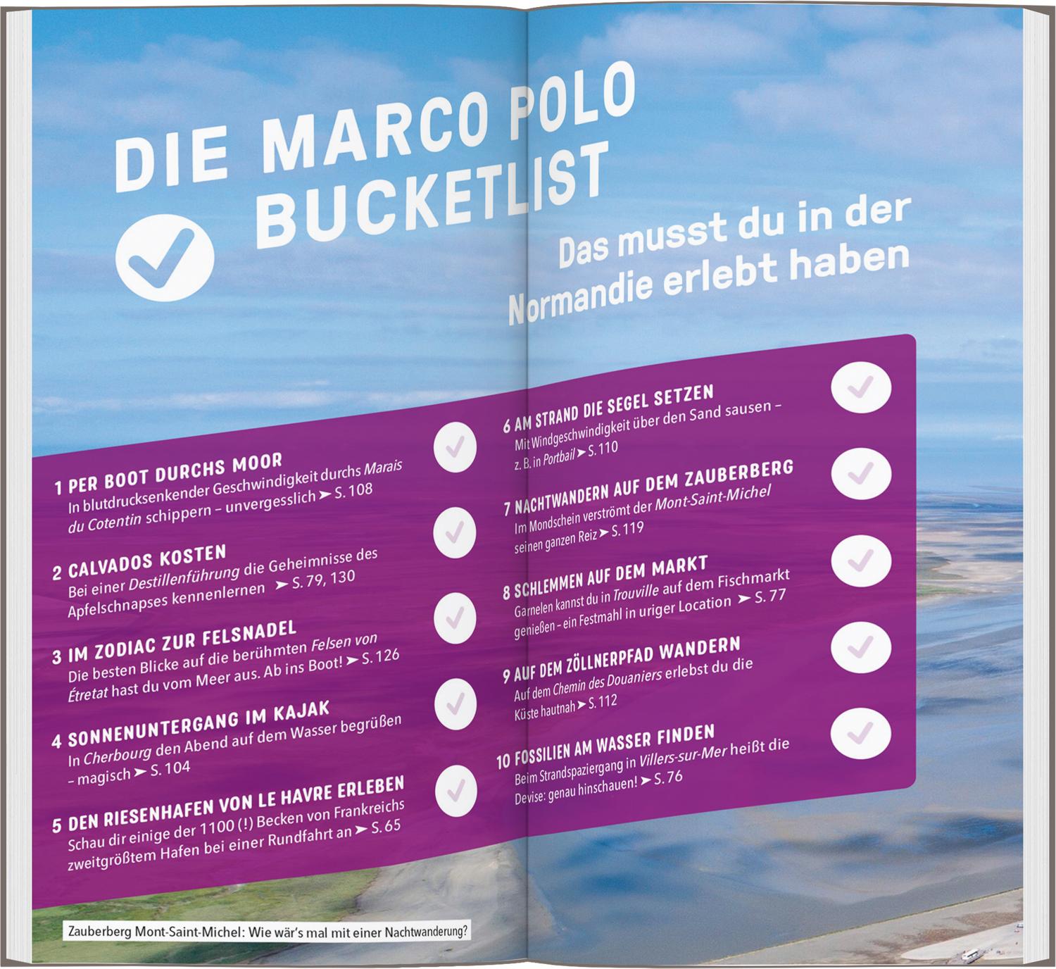 Beispielinhalt (Bild) MARCO POLO Reiseführer Normandie