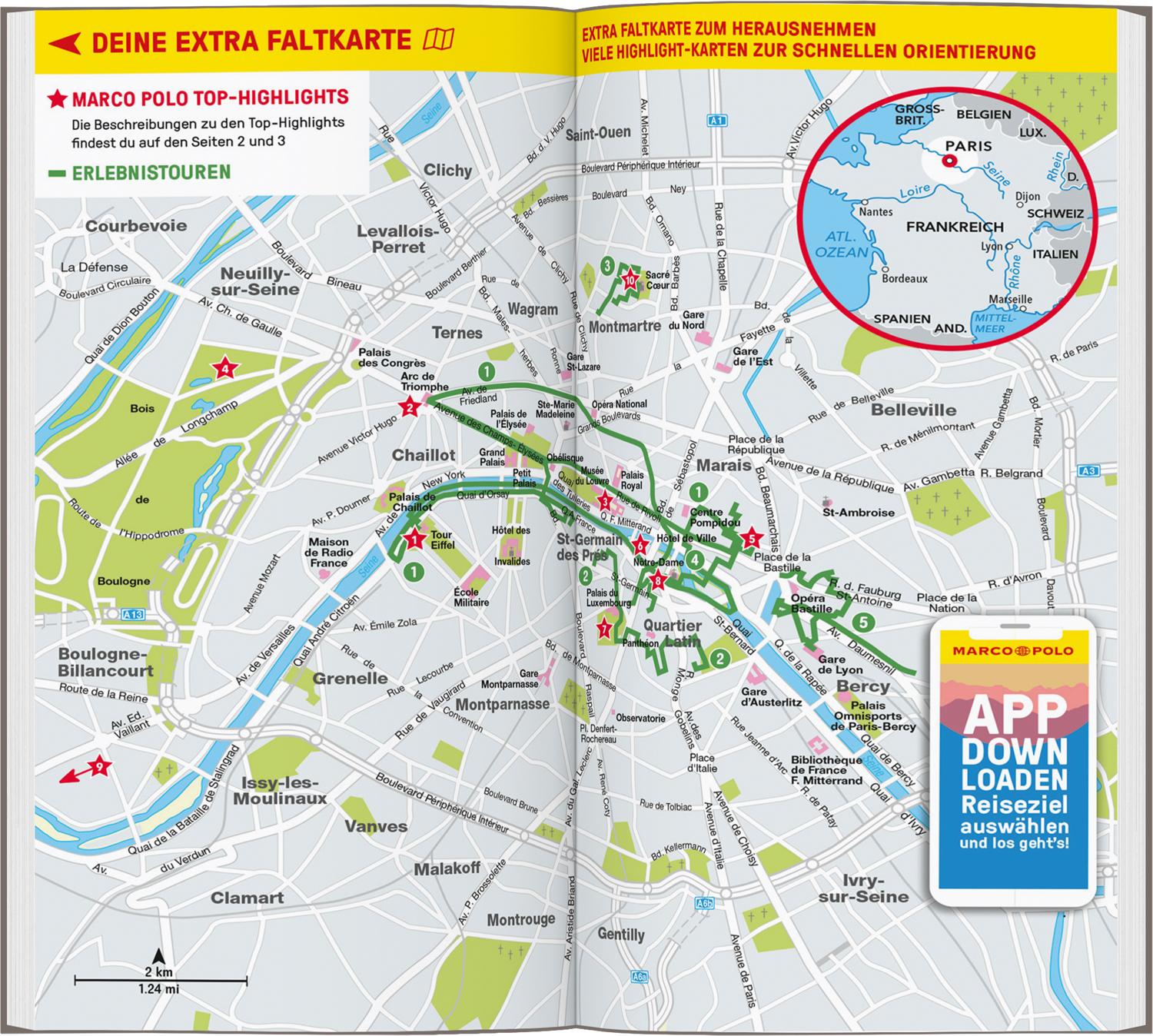 Beispielinhalt (Bild) MARCO POLO Reiseführer Paris