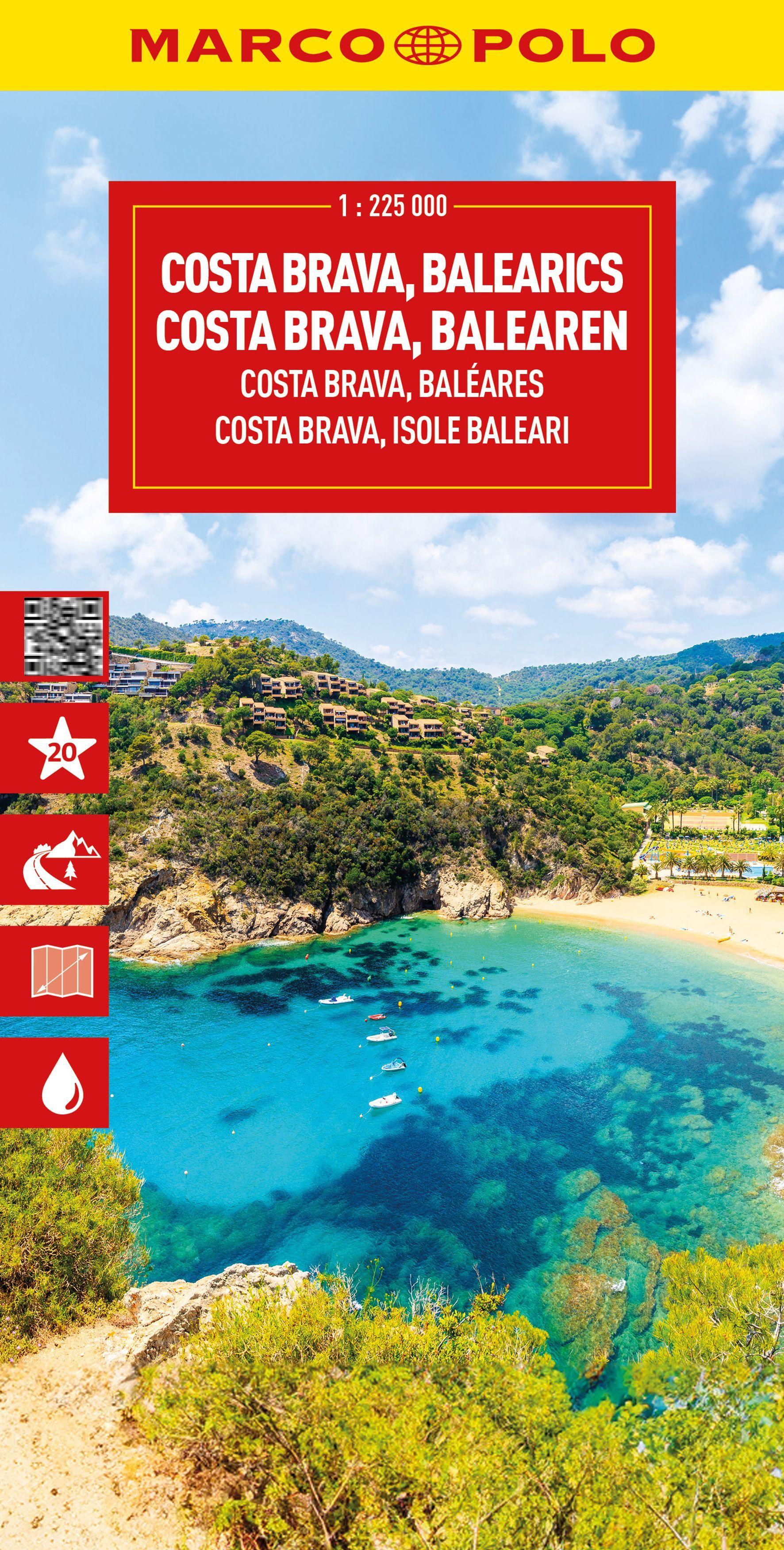Vorderes Coverbild MARCO POLO Reisekarte Costa Brava, Balearen 1:225.000