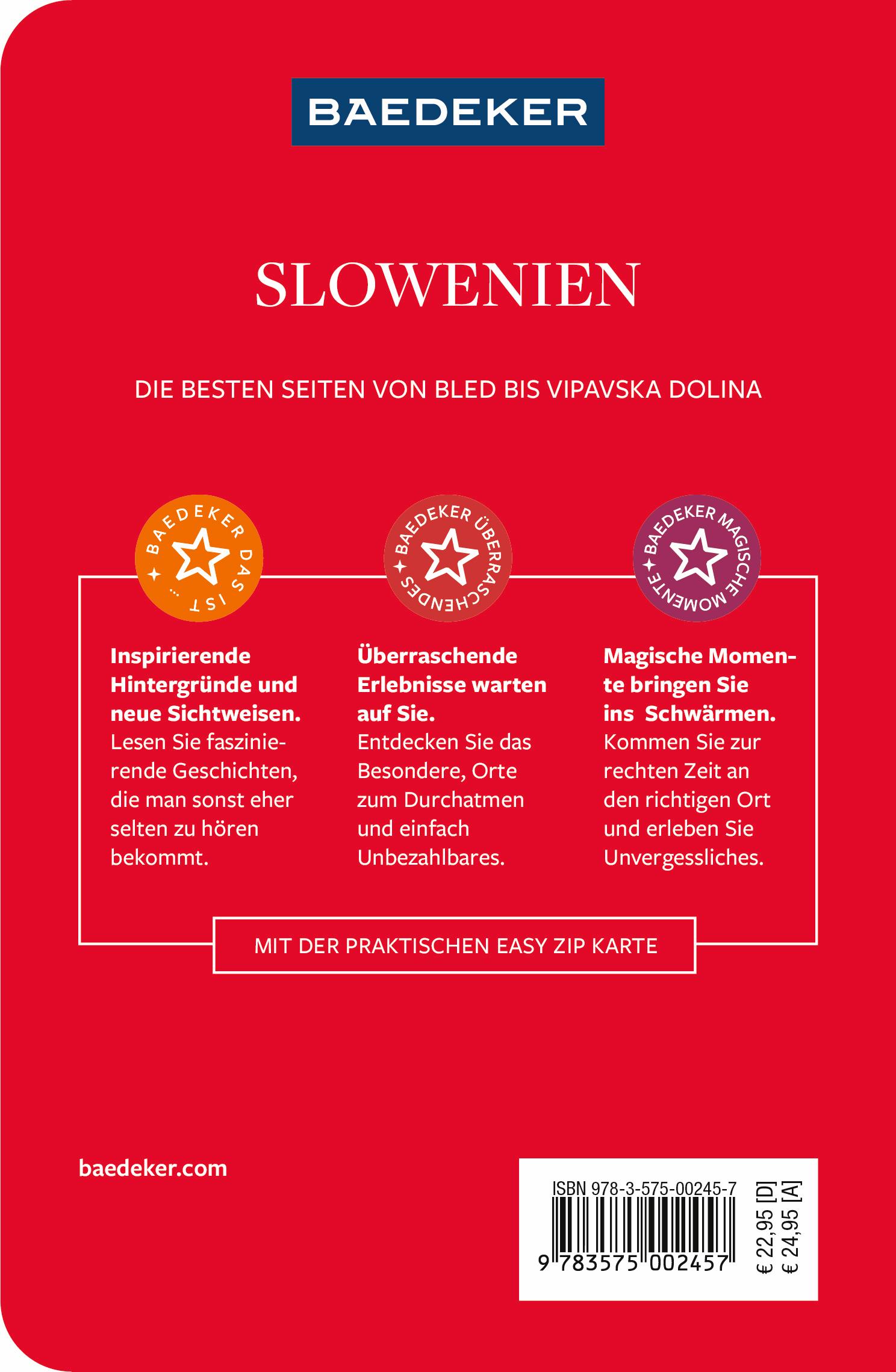 Rückseitencover Baedeker Reiseführer Slowenien