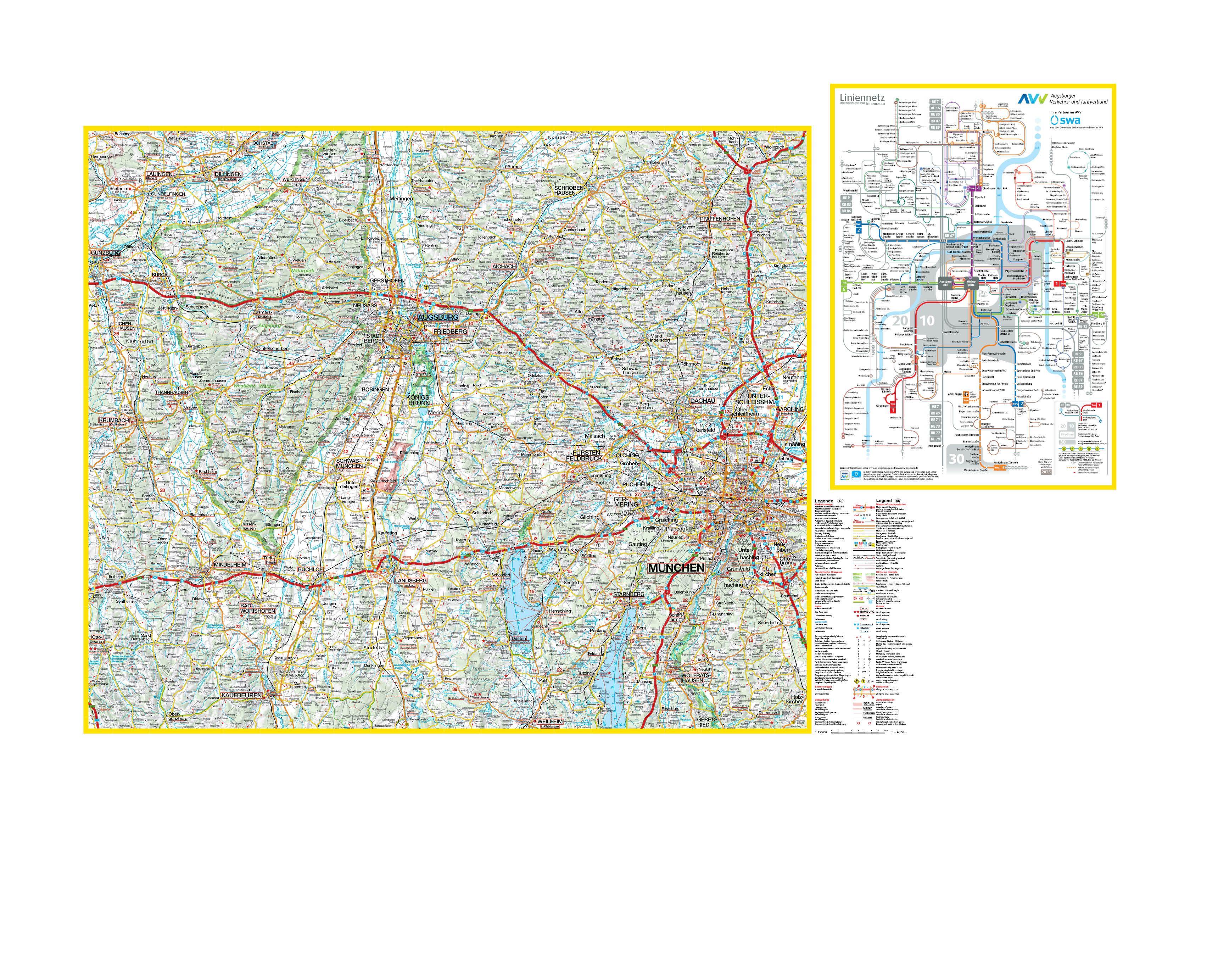 Beispielinhalt (Bild) Falk Stadtplan Extra Augsburg 1:20.000