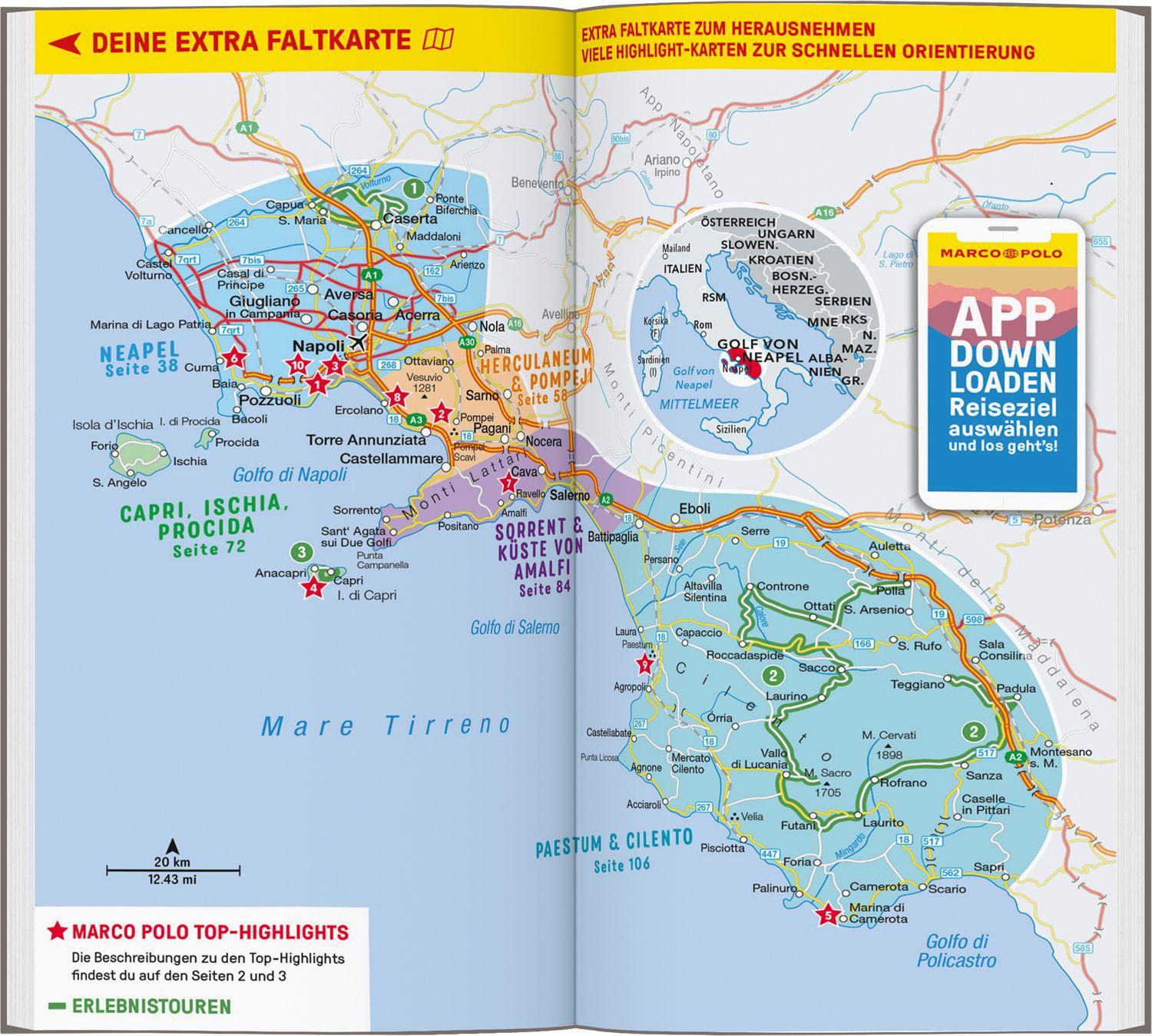 Beispielinhalt (Bild) MARCO POLO Reiseführer Golf von Neapel, Amalfi, Ischia, Capri, Pompeji, Cilento