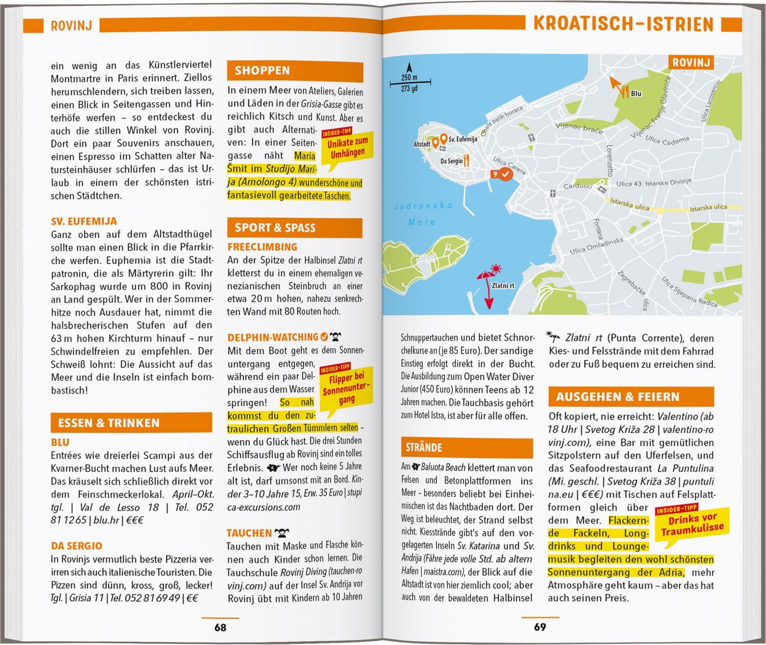 Beispielinhalt (Bild) MARCO POLO Reiseführer Kroatische Küste Istrien, Kvarner