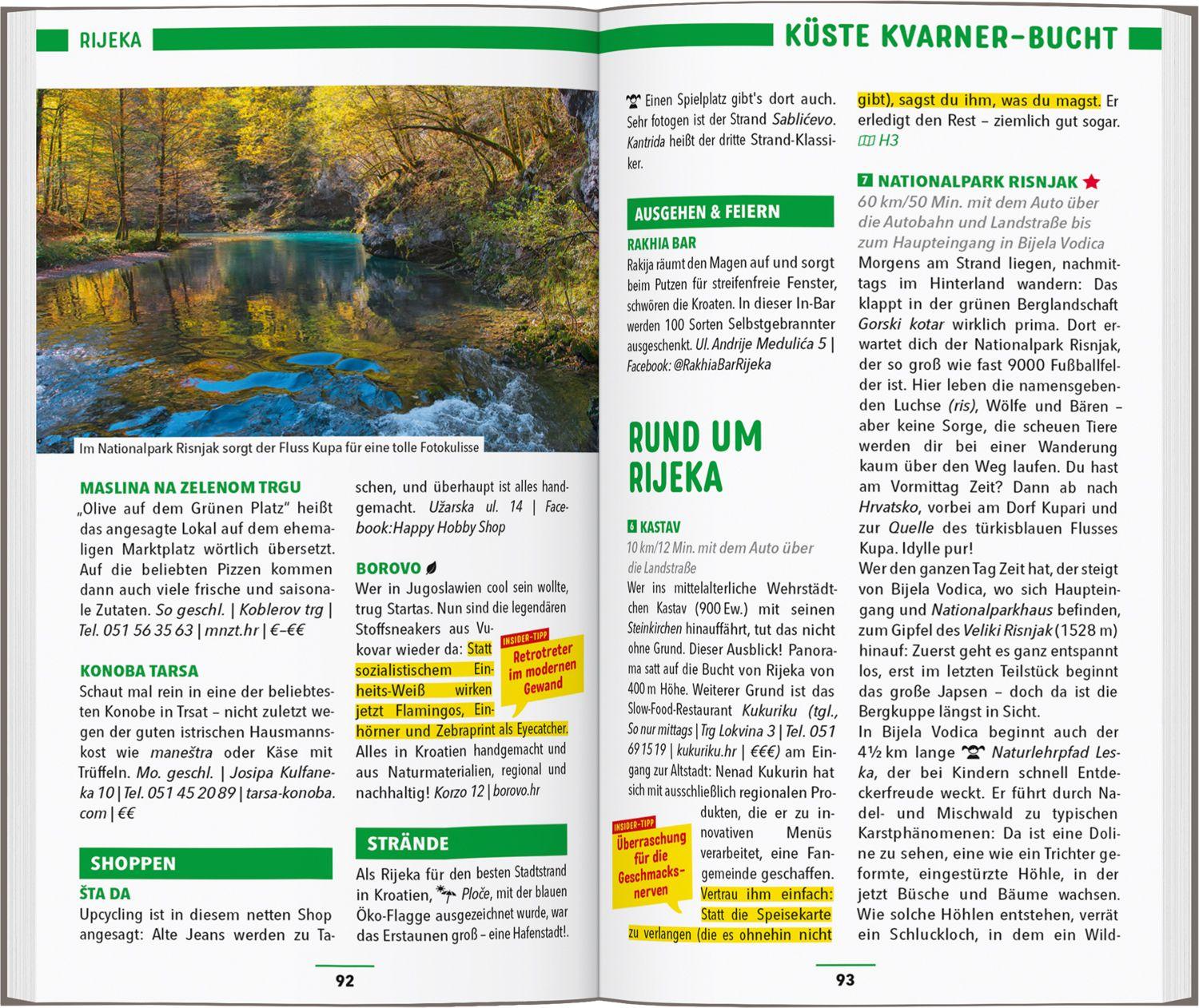 Beispielinhalt (Bild) MARCO POLO Reiseführer Kroatische Küste Istrien, Kvarner