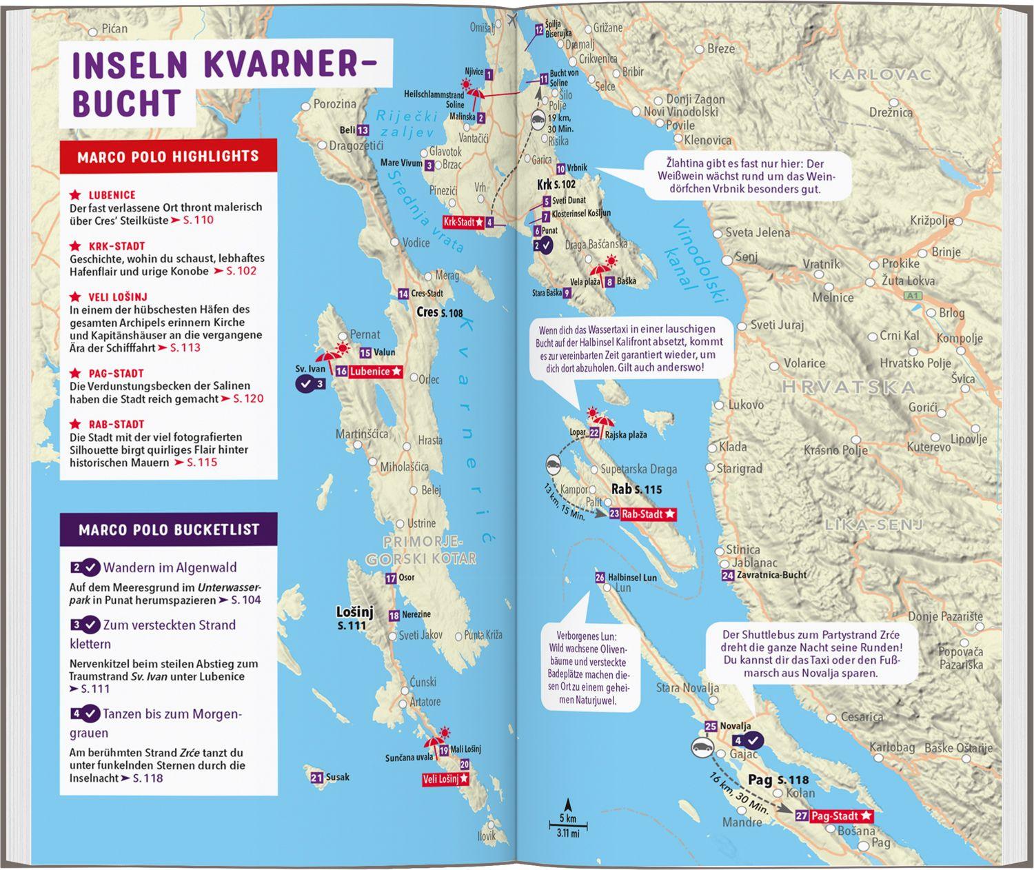 Beispielinhalt (Bild) MARCO POLO Reiseführer Kroatische Küste Istrien, Kvarner