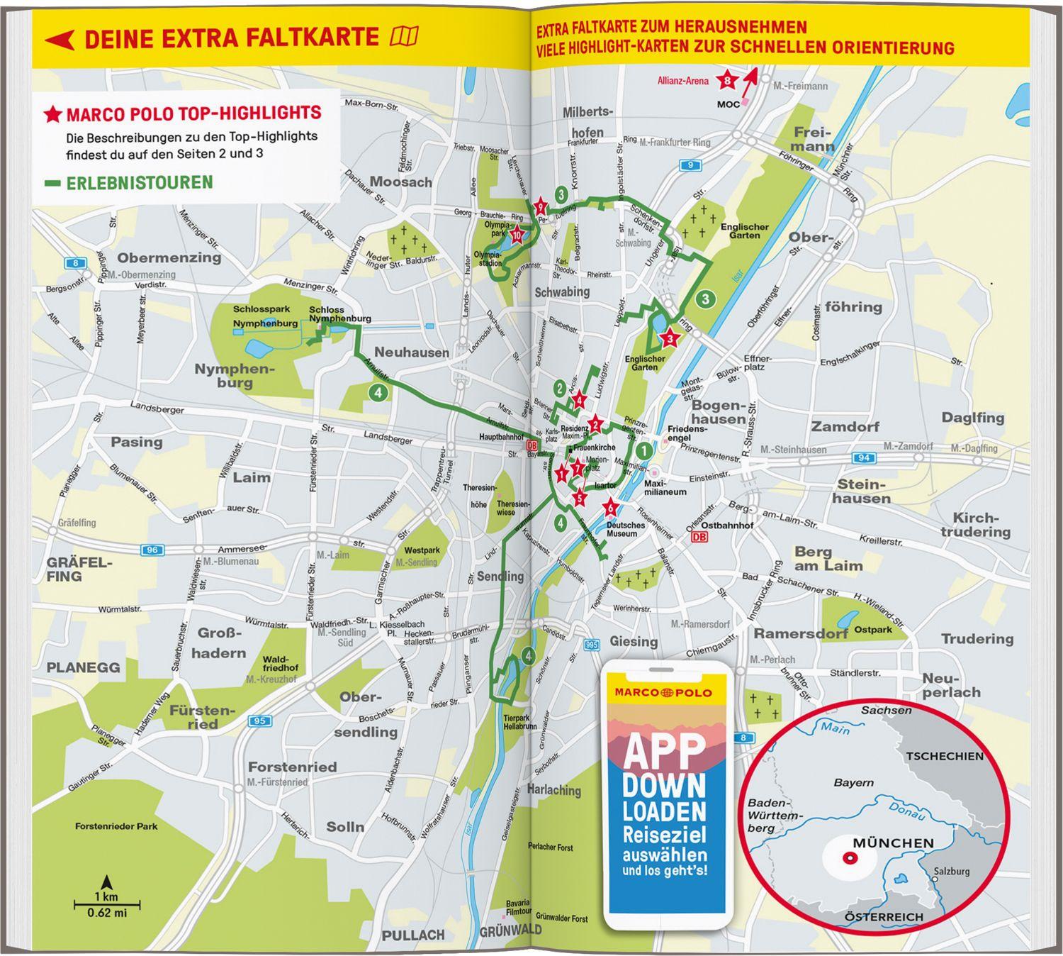 Beispielinhalt (Bild) MARCO POLO Reiseführer München