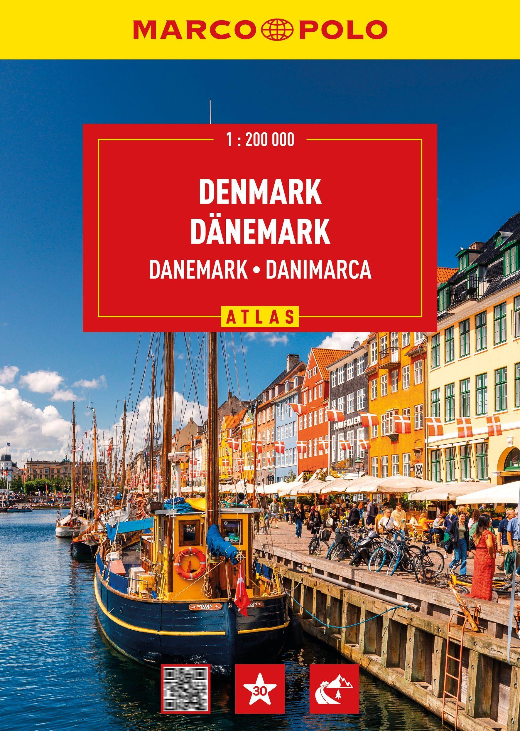 Vorderes Coverbild MARCO POLO Reiseatlas Dänemark 1:200.000