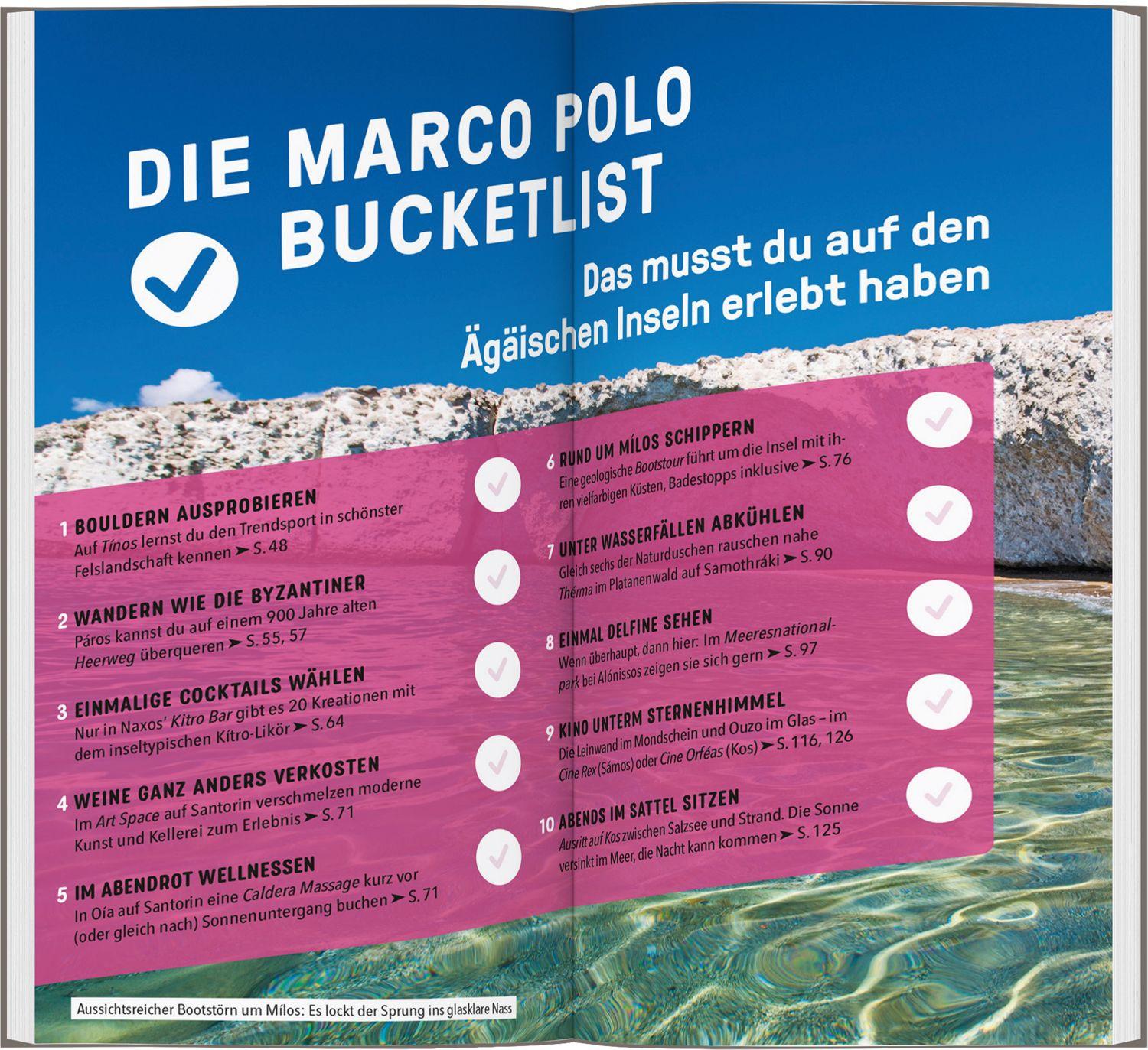 Beispielinhalt (Bild) MARCO POLO Reiseführer Griechische Inseln, Ägäis