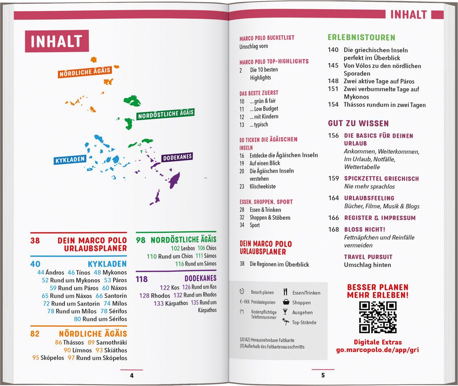 Beispielinhalt (Bild) MARCO POLO Reiseführer Griechische Inseln, Ägäis