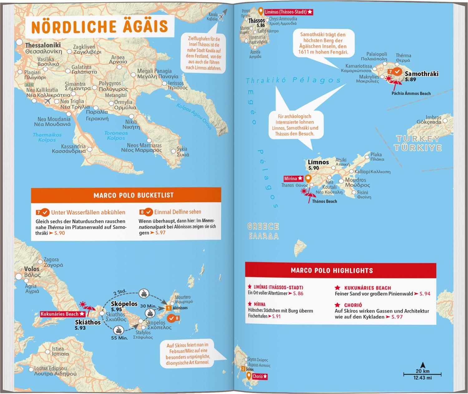 Beispielinhalt (Bild) MARCO POLO Reiseführer Griechische Inseln, Ägäis