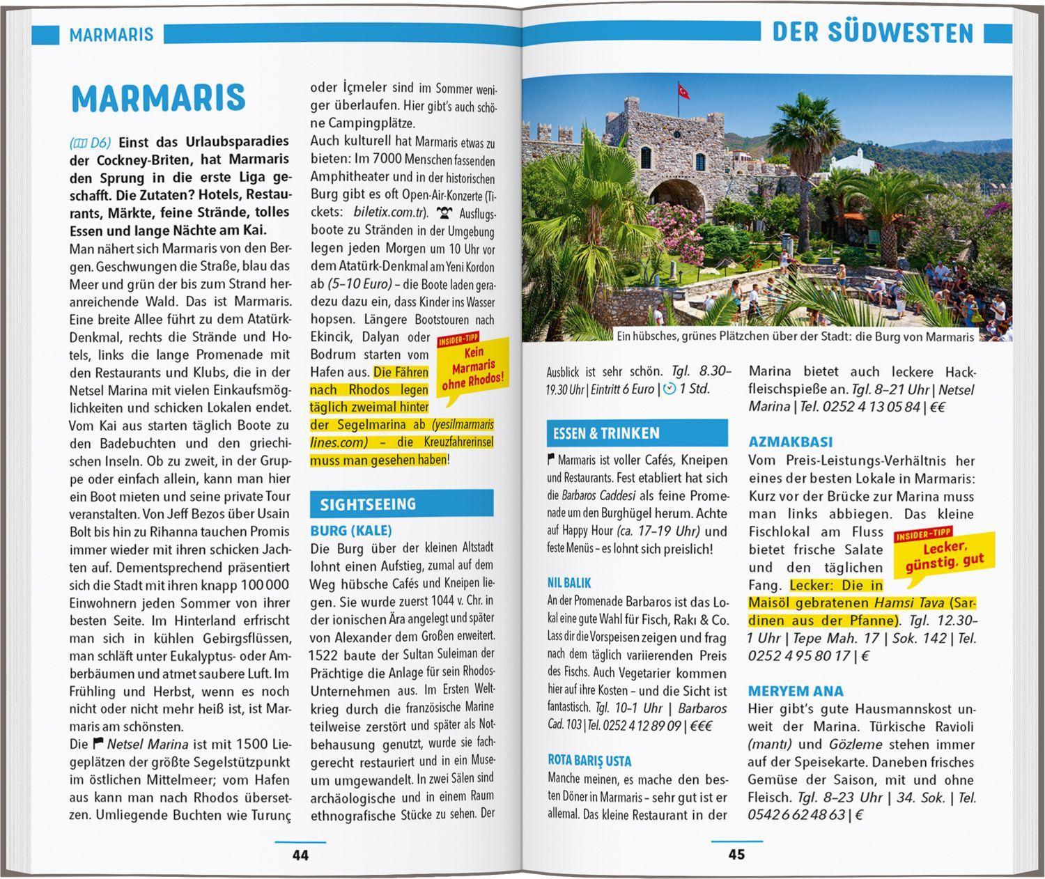 Beispielinhalt (Bild) MARCO POLO Reiseführer Türkische Südküste