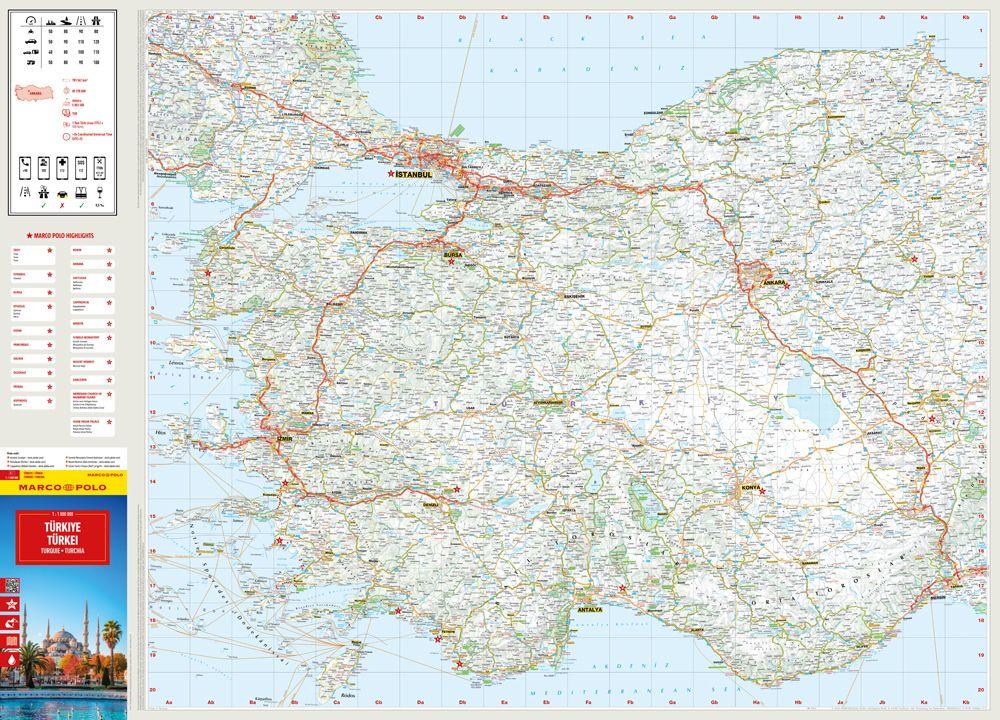 Beispielinhalt (Bild) MARCO POLO Reisekarte Türkei 1:1 Mio.
