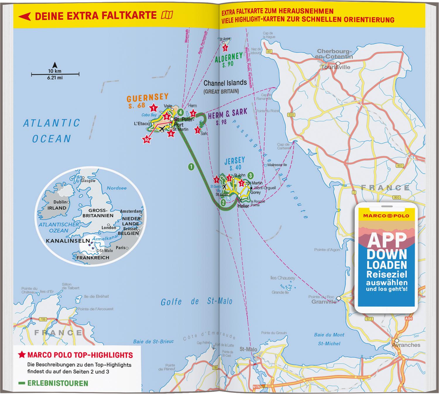 Beispielinhalt (Bild) MARCO POLO Reiseführer Kanalinseln, Jersey, Guernsey, Sark, Herm, Alderney