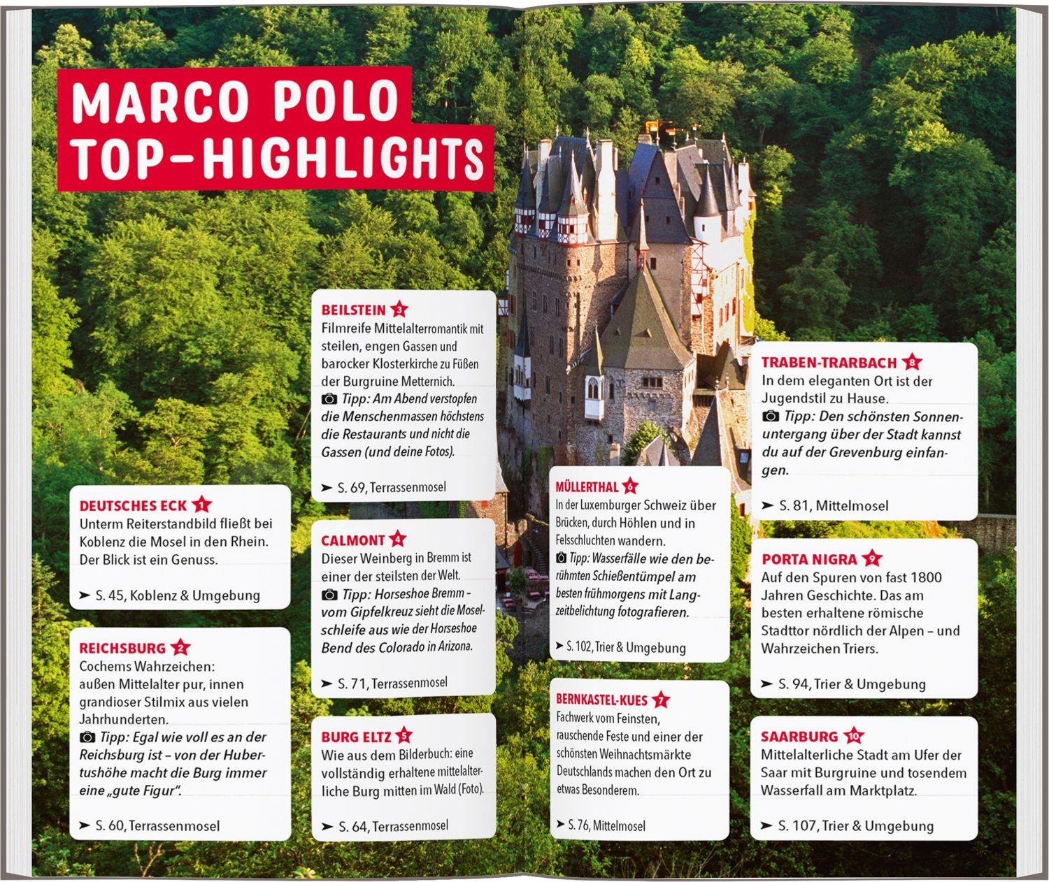 Beispielinhalt (Bild) MARCO POLO Reiseführer Mosel