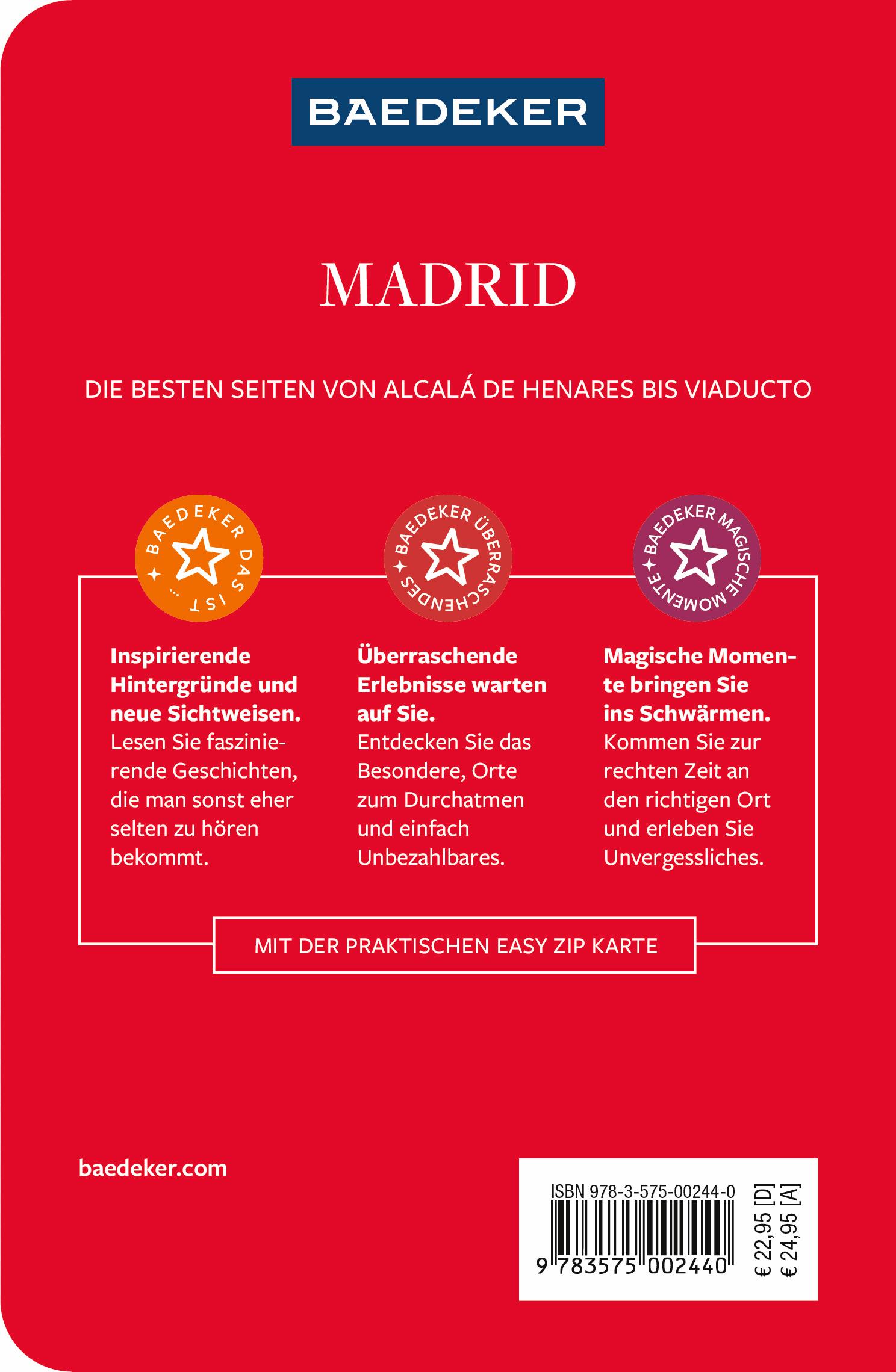 Rückseitencover Baedeker Reiseführer Madrid