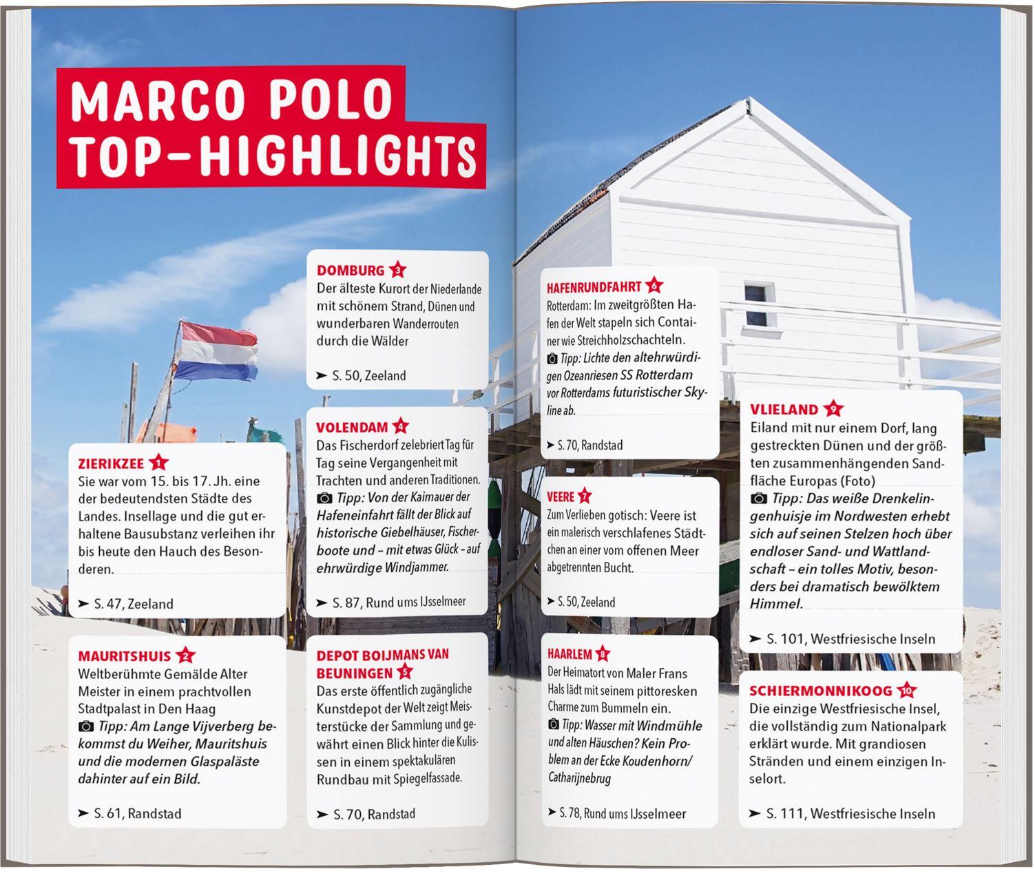 Beispielinhalt (Bild) MARCO POLO Reiseführer Niederländische Küste