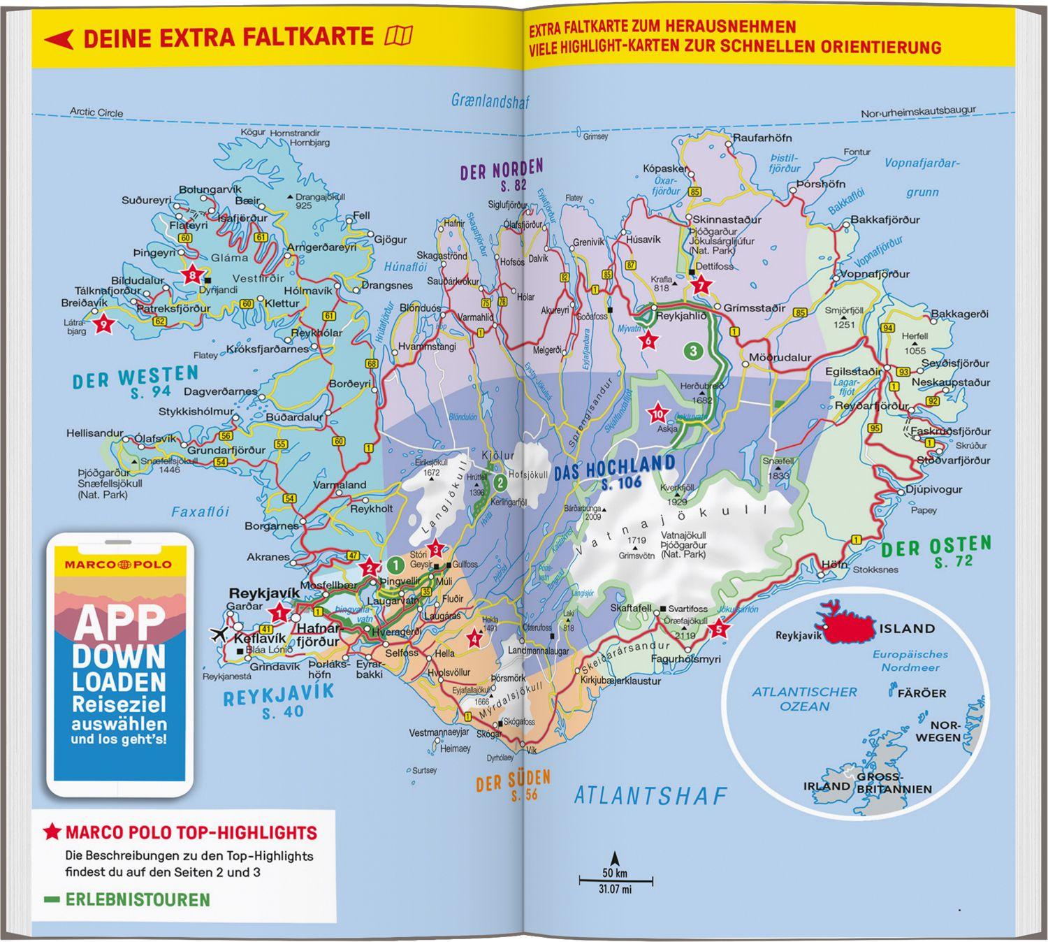 Beispielinhalt (Bild) MARCO POLO Reiseführer Island