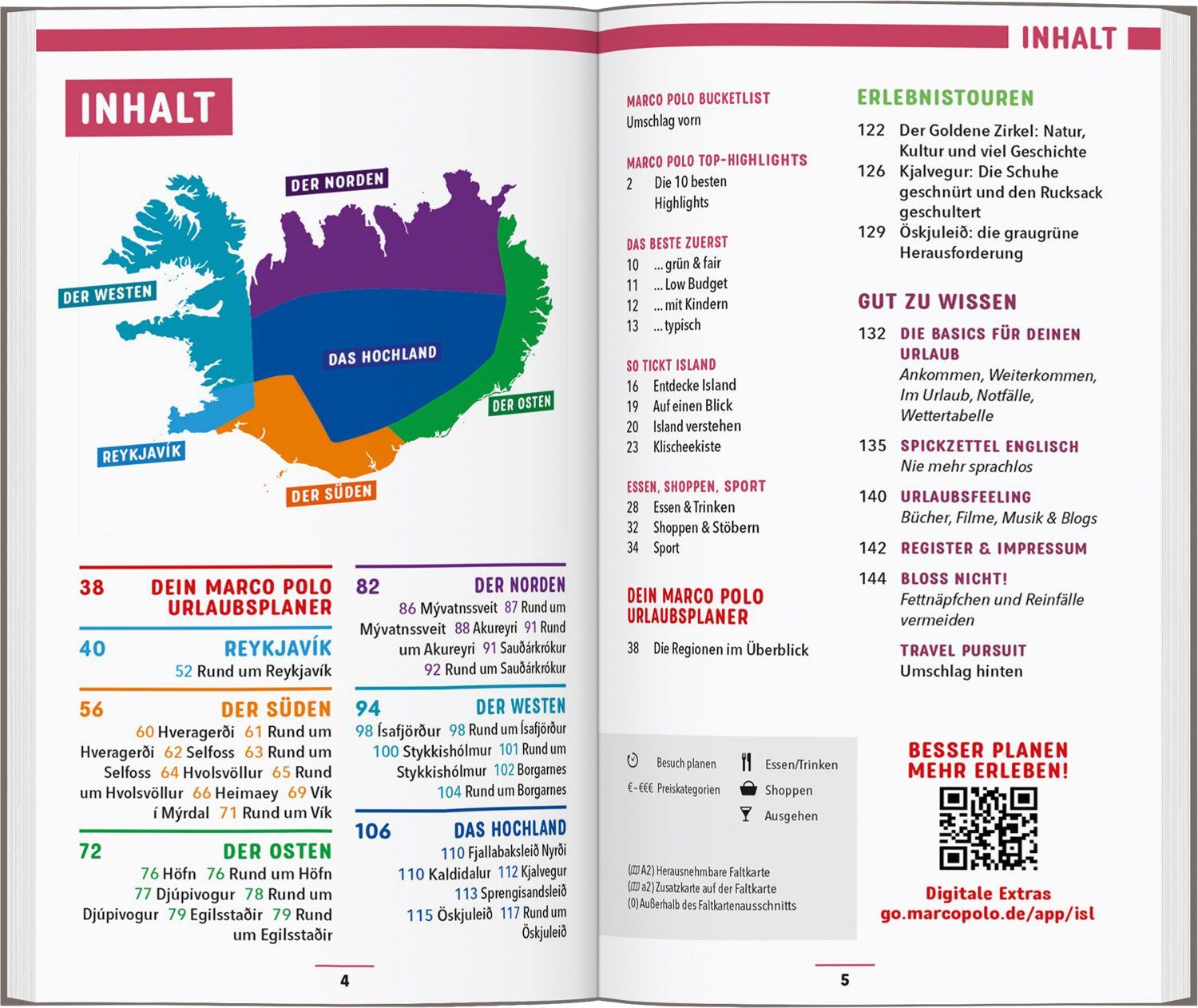 Beispielinhalt (Bild) MARCO POLO Reiseführer Island