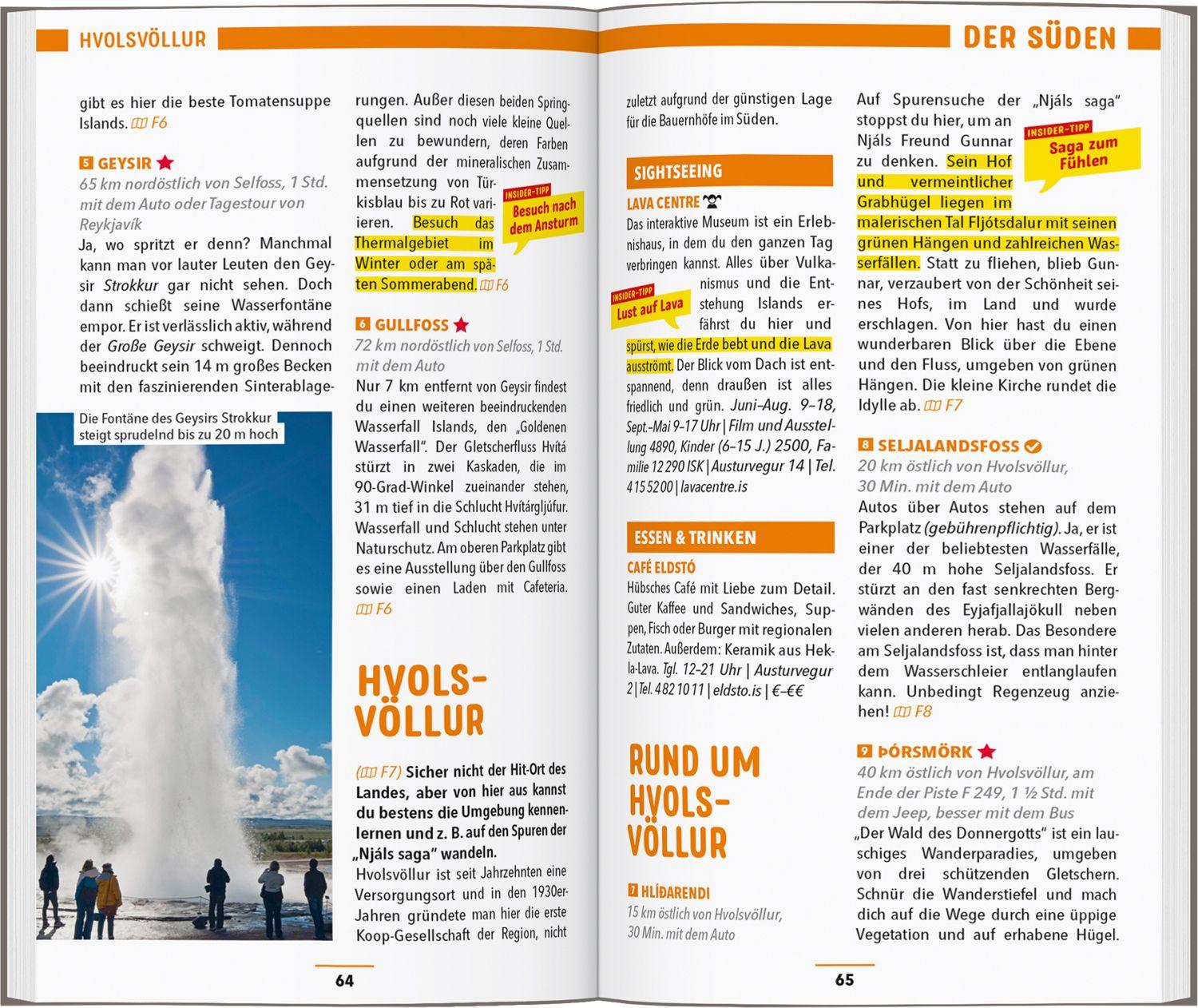 Beispielinhalt (Bild) MARCO POLO Reiseführer Island