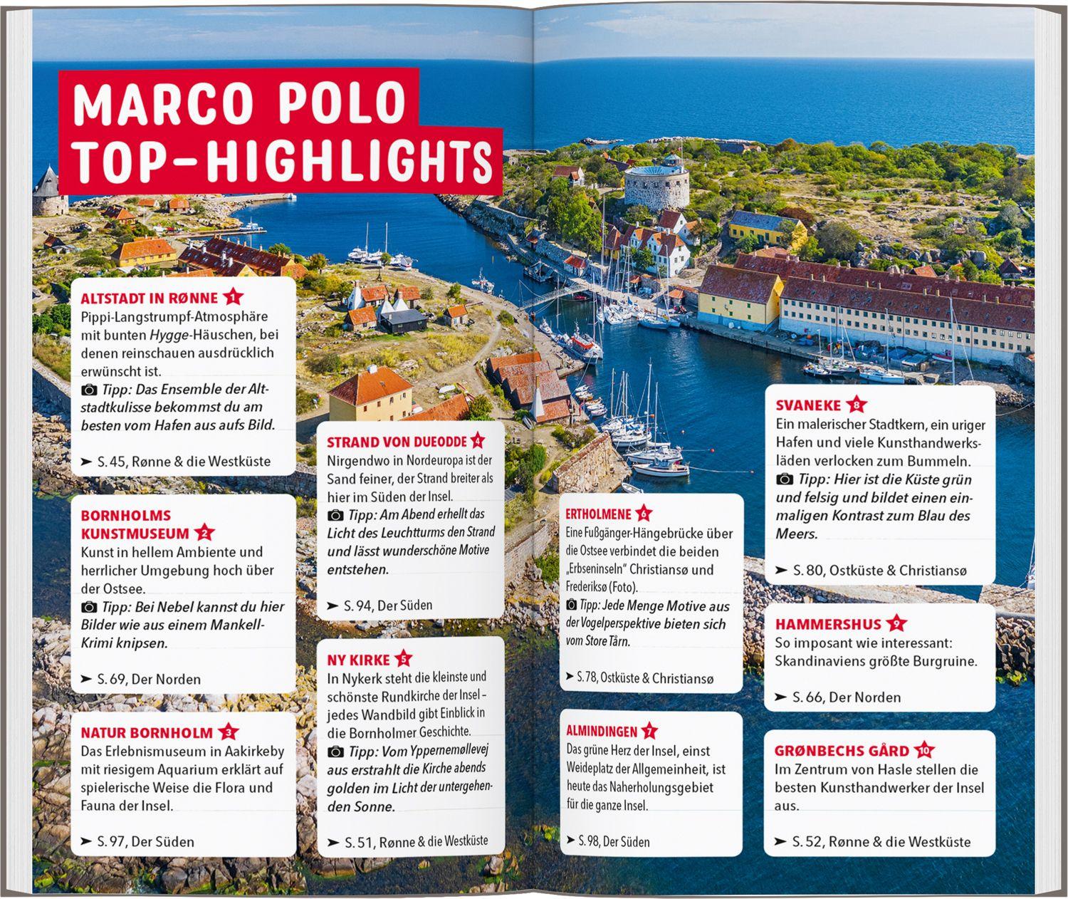 Beispielinhalt (Bild) MARCO POLO Reiseführer Bornholm