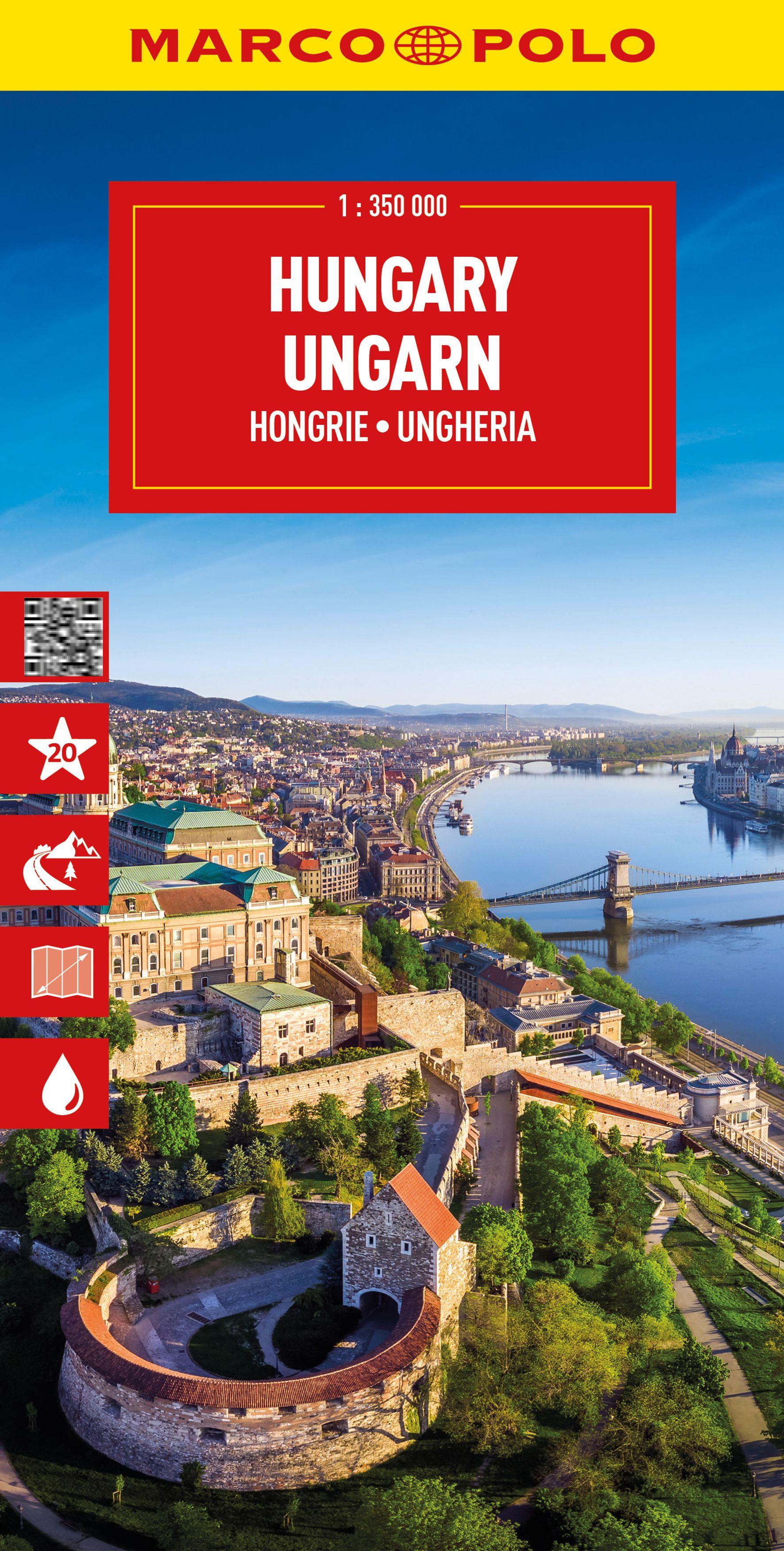 Vorderes Coverbild MARCO POLO Reisekarte Ungarn 1:350.000
