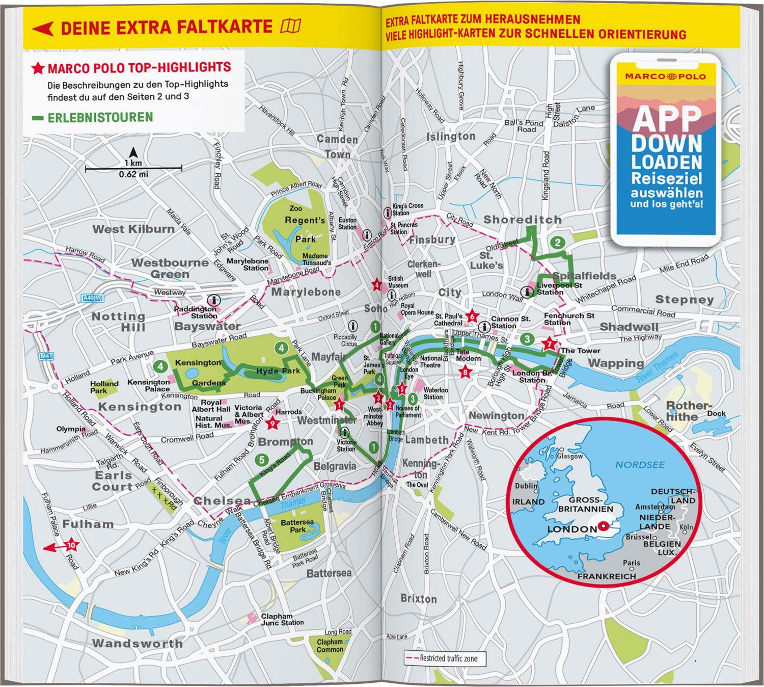 Beispielinhalt (Bild) MARCO POLO Reiseführer London
