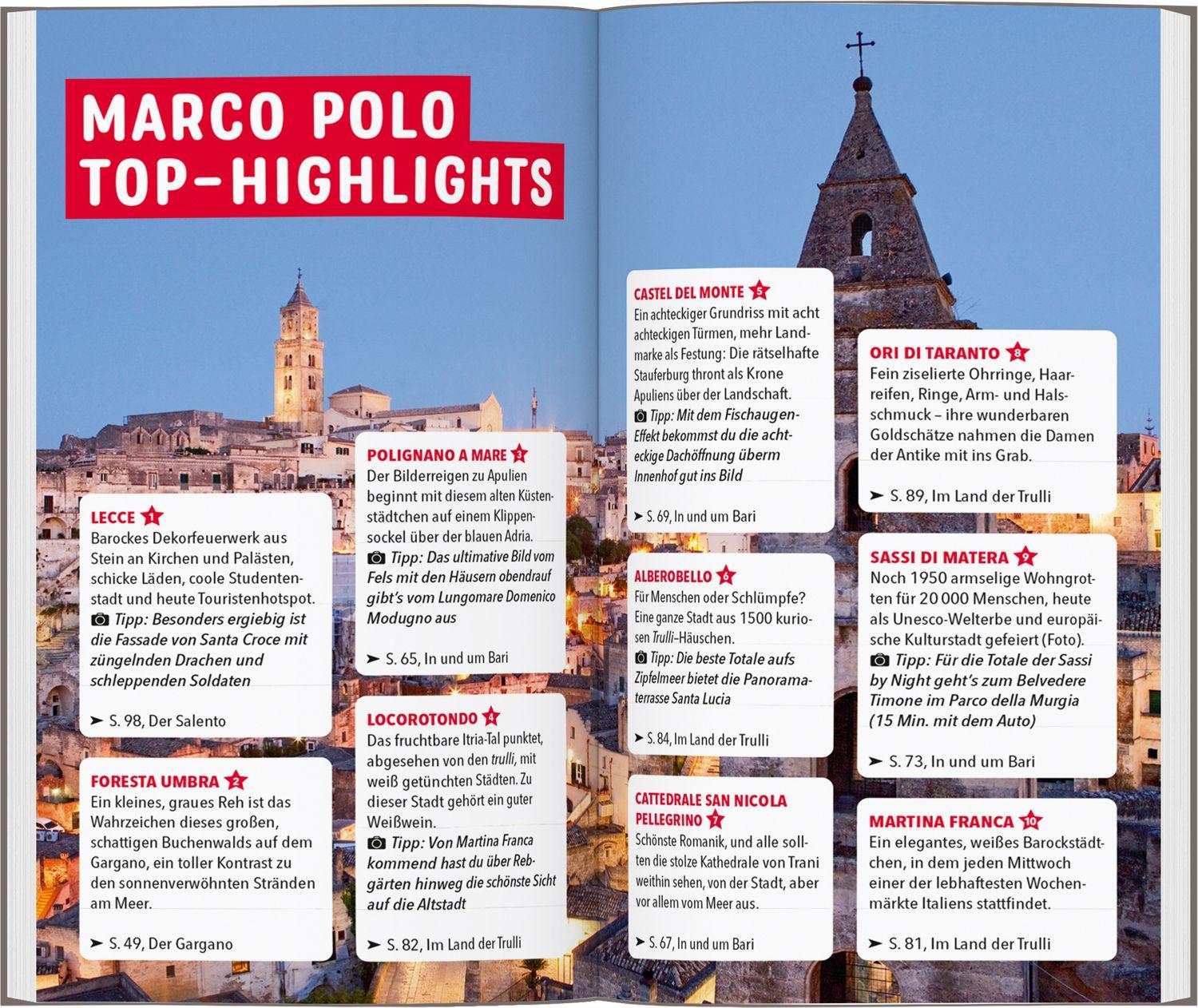 Beispielinhalt (Bild) MARCO POLO Reiseführer Apulien
