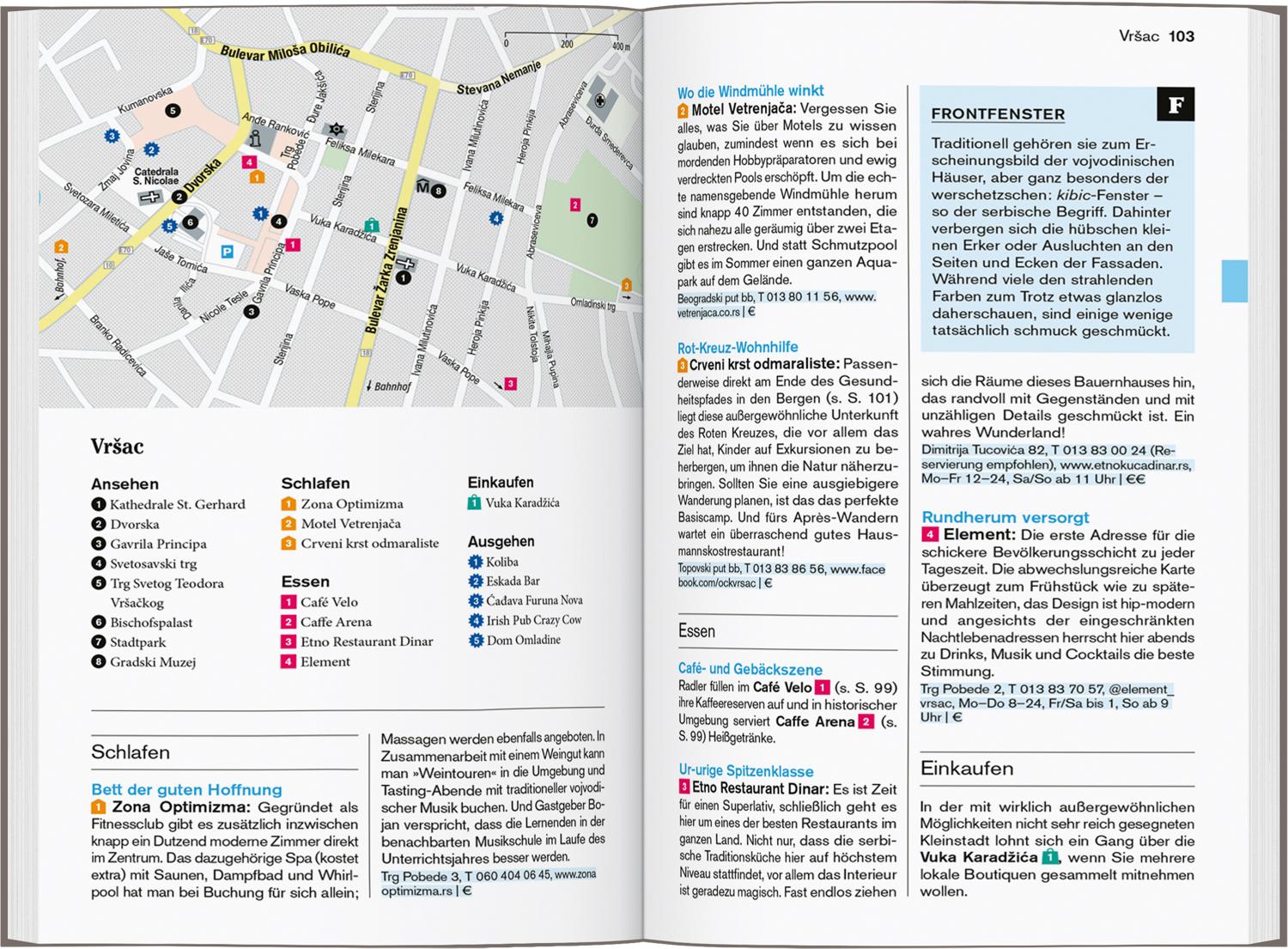 Beispielinhalt (Bild) DUMONT Reise-Taschenbuch Reiseführer Serbien