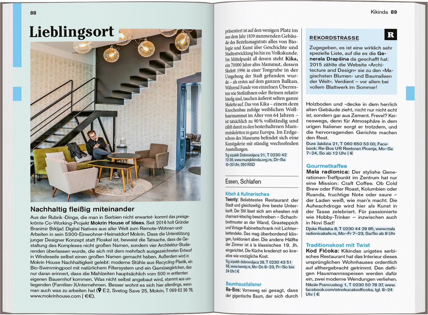 Beispielinhalt (Bild) DUMONT Reise-Taschenbuch Reiseführer Serbien