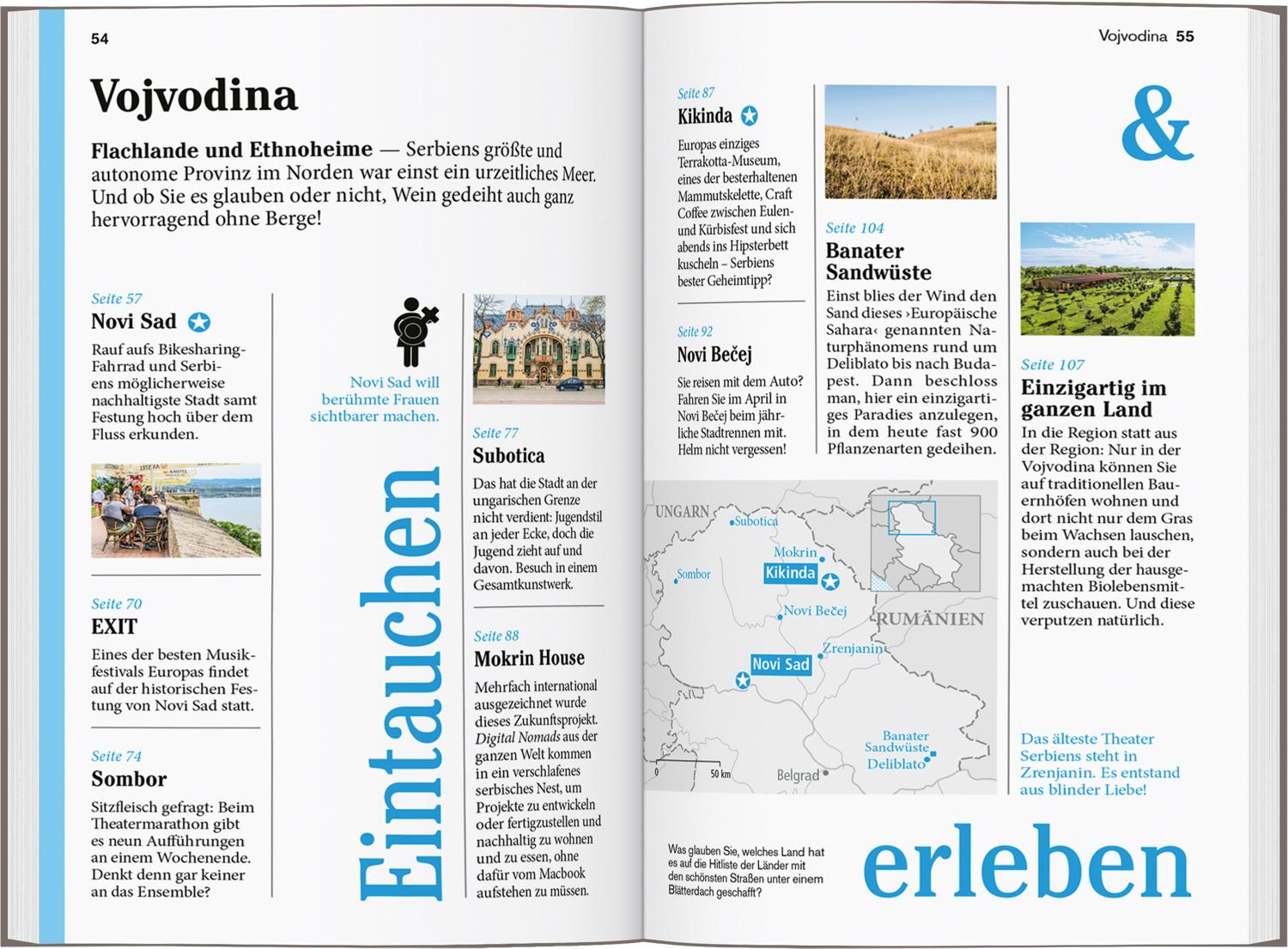 Beispielinhalt (Bild) DUMONT Reise-Taschenbuch Reiseführer Serbien