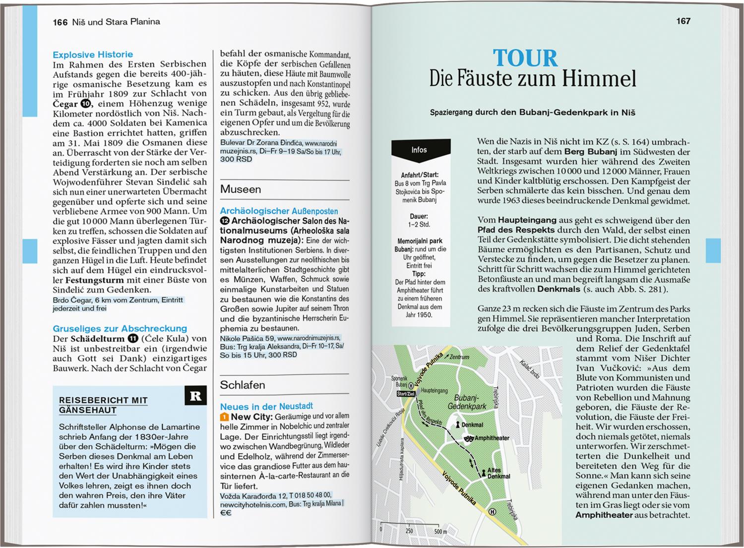 Beispielinhalt (Bild) DUMONT Reise-Taschenbuch Reiseführer Serbien