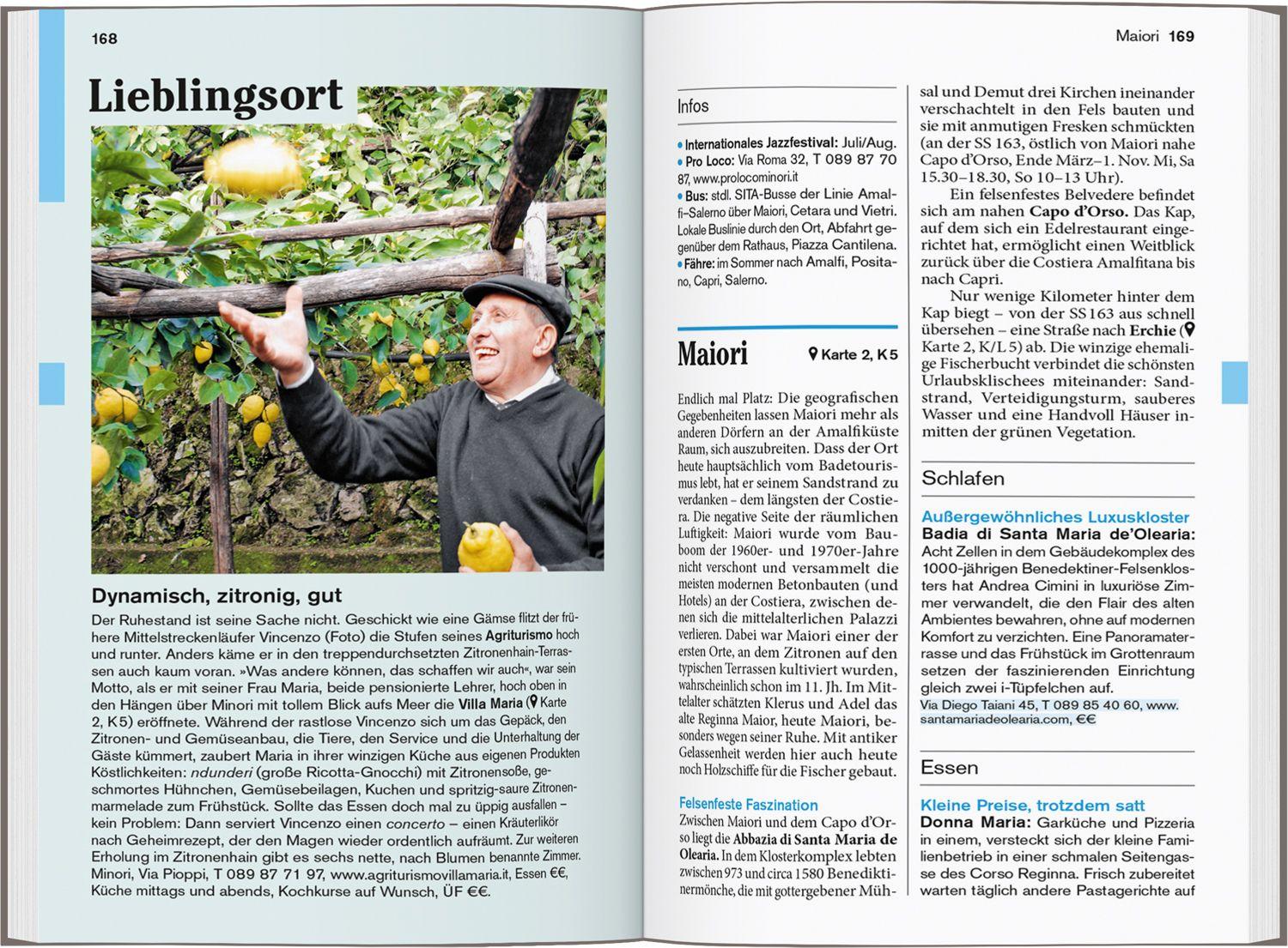 Beispielinhalt (Bild) DUMONT Reise-Taschenbuch Reiseführer Neapel, Amalfiküste, Cilento