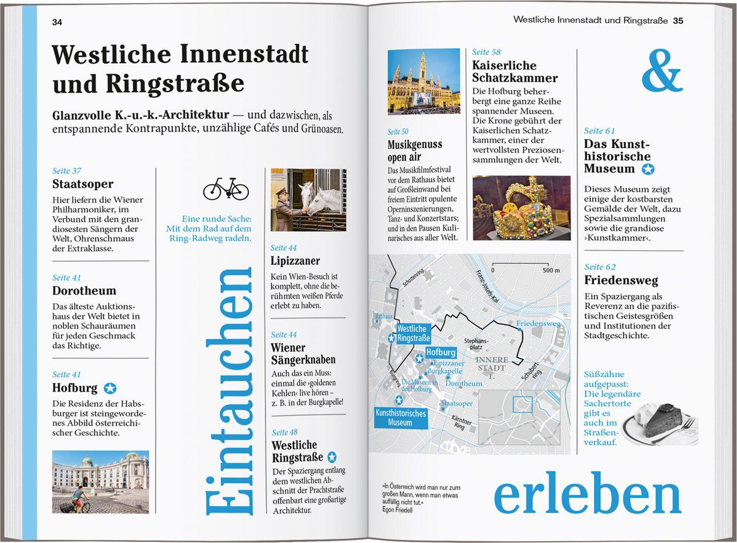 Beispielinhalt (Bild) DUMONT Reise-Taschenbuch Reiseführer Wien