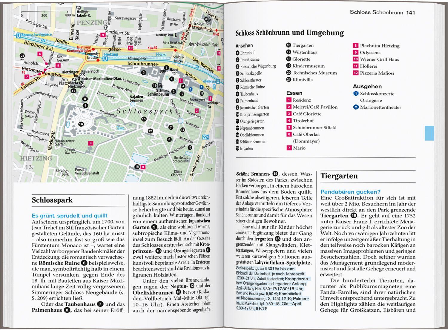 Beispielinhalt (Bild) DUMONT Reise-Taschenbuch Reiseführer Wien