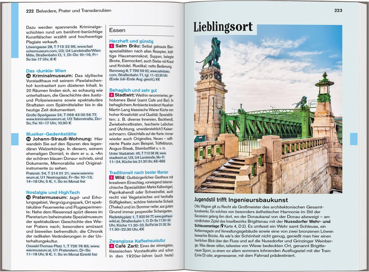 Beispielinhalt (Bild) DUMONT Reise-Taschenbuch Reiseführer Wien