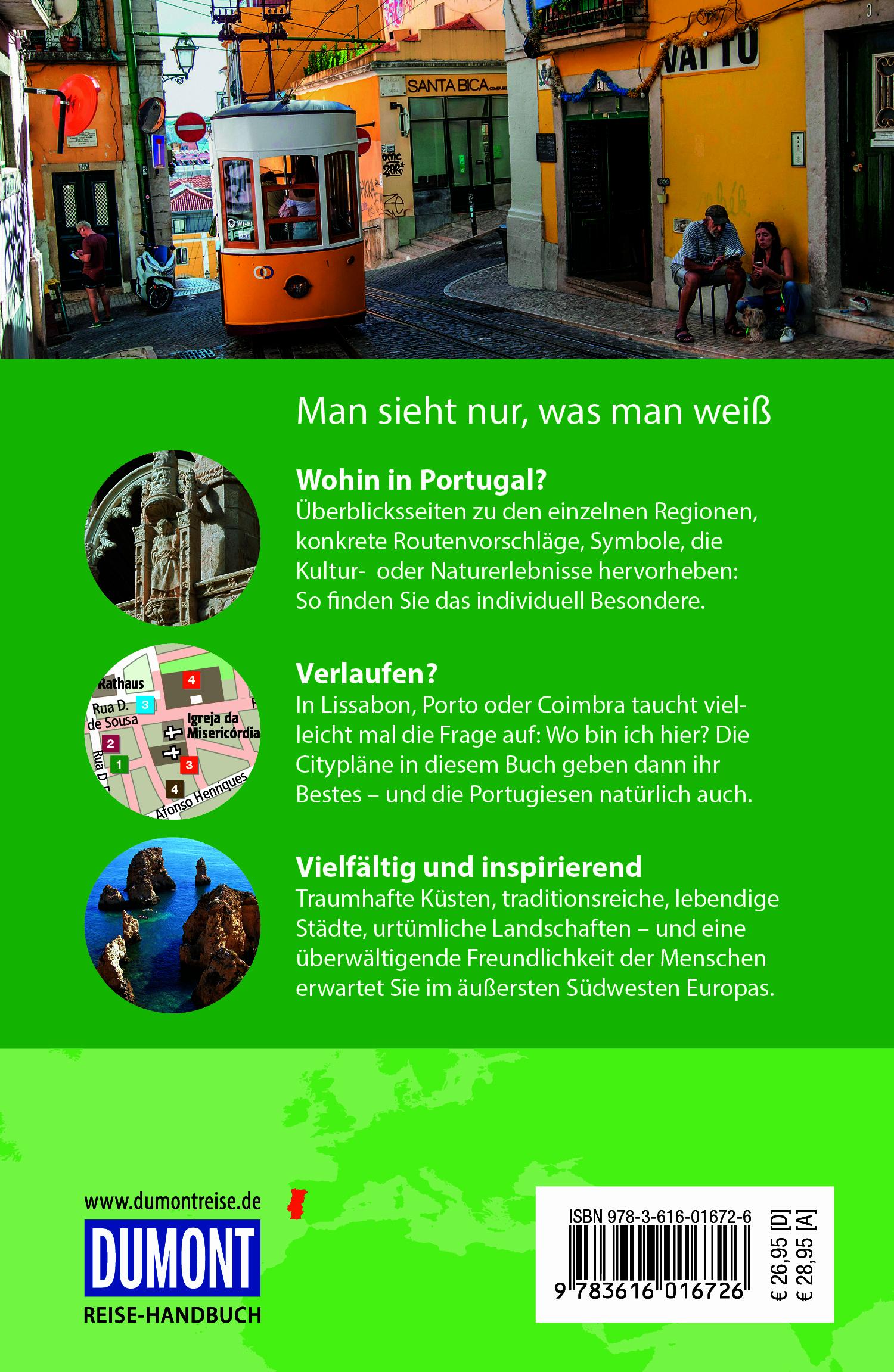 Rückseitencover DUMONT Reise-Handbuch Reiseführer Portugal