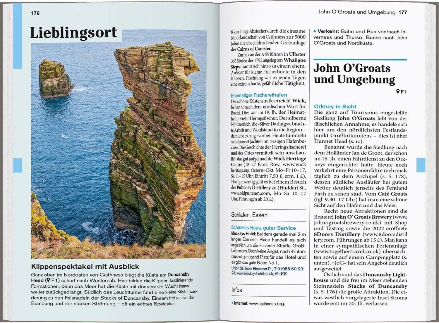 Beispielinhalt (Bild) DUMONT Reise-Taschenbuch Reiseführer Schottland