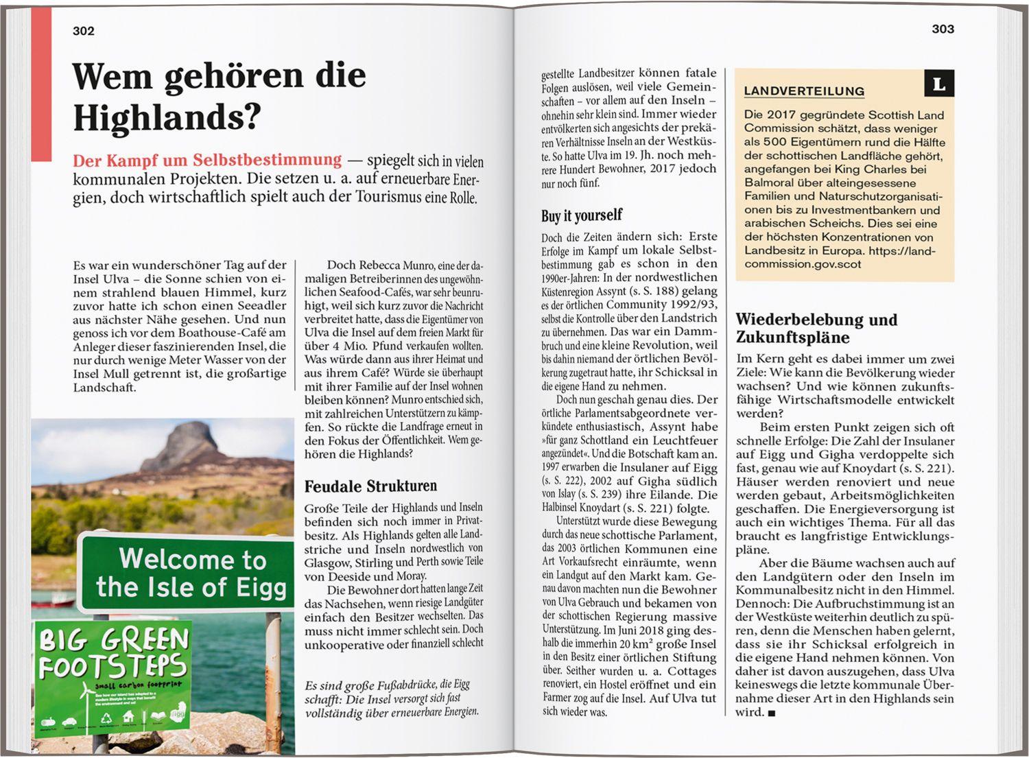 Beispielinhalt (Bild) DUMONT Reise-Taschenbuch Reiseführer Schottland