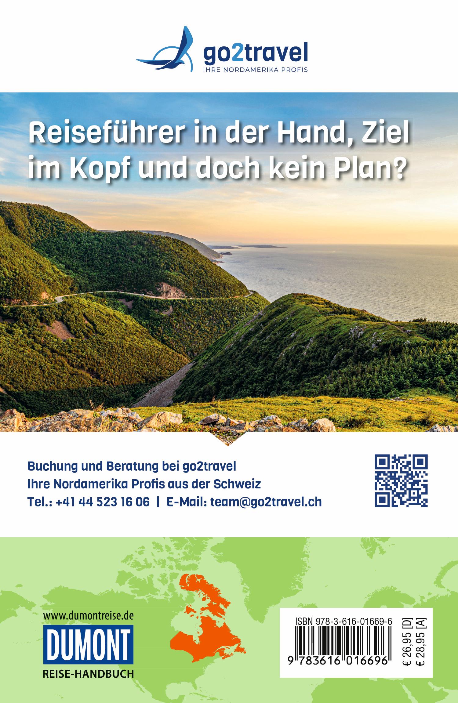 Rückseitencover DUMONT Reise-Handbuch Reiseführer Kanada, Der Osten
